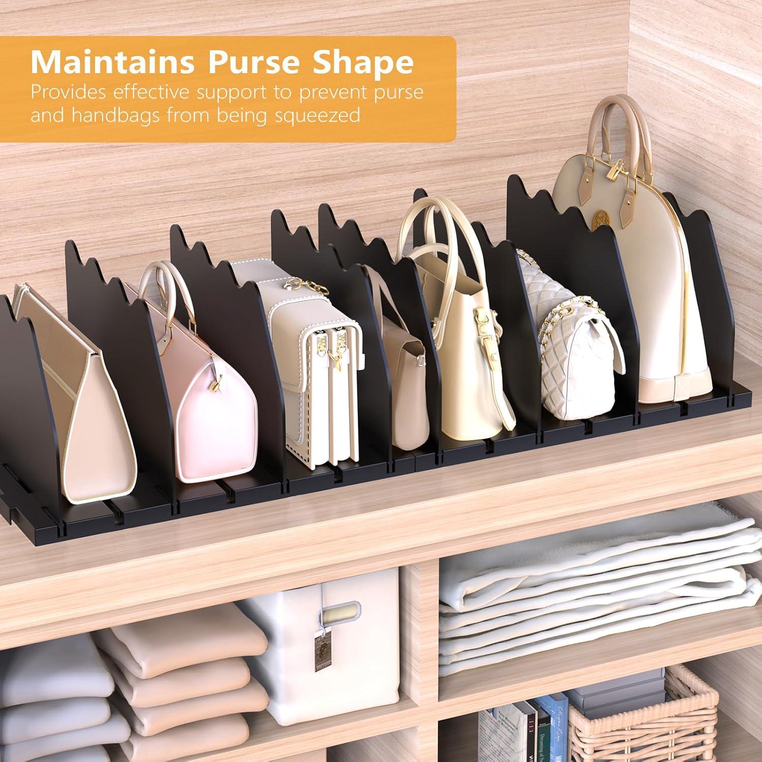 Organizador de Bolsos Ronlap Negro - 2 Divisores Ajustables