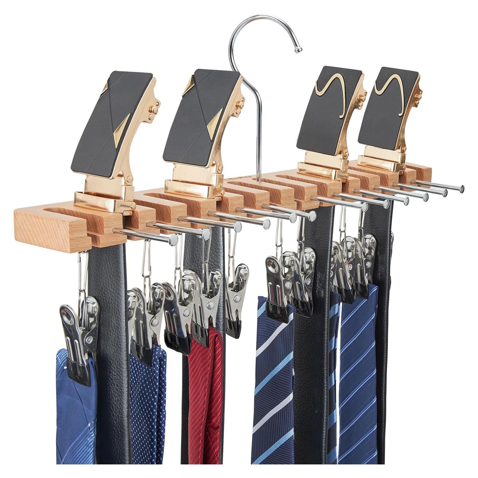 Organizador de Cinturones 3 en 1 Ohuhu con 14 Ranuras y Ganchos