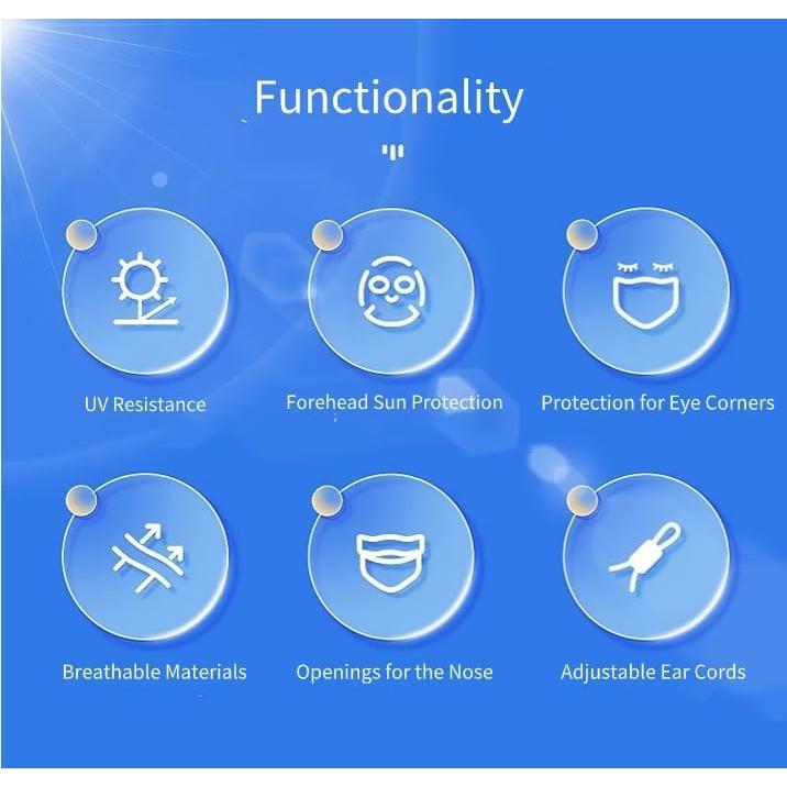 Máscara de Protección Solar Completa UV para Mujeres - Gris Oscuro