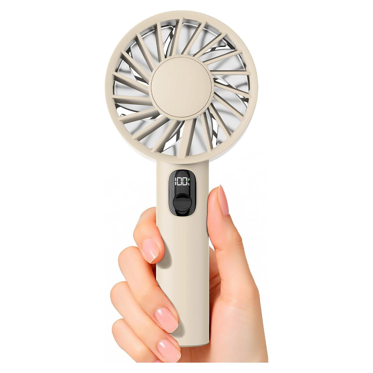 Ventilador Mini Portátil FrSara M12 Recargable 3000mAh Beige