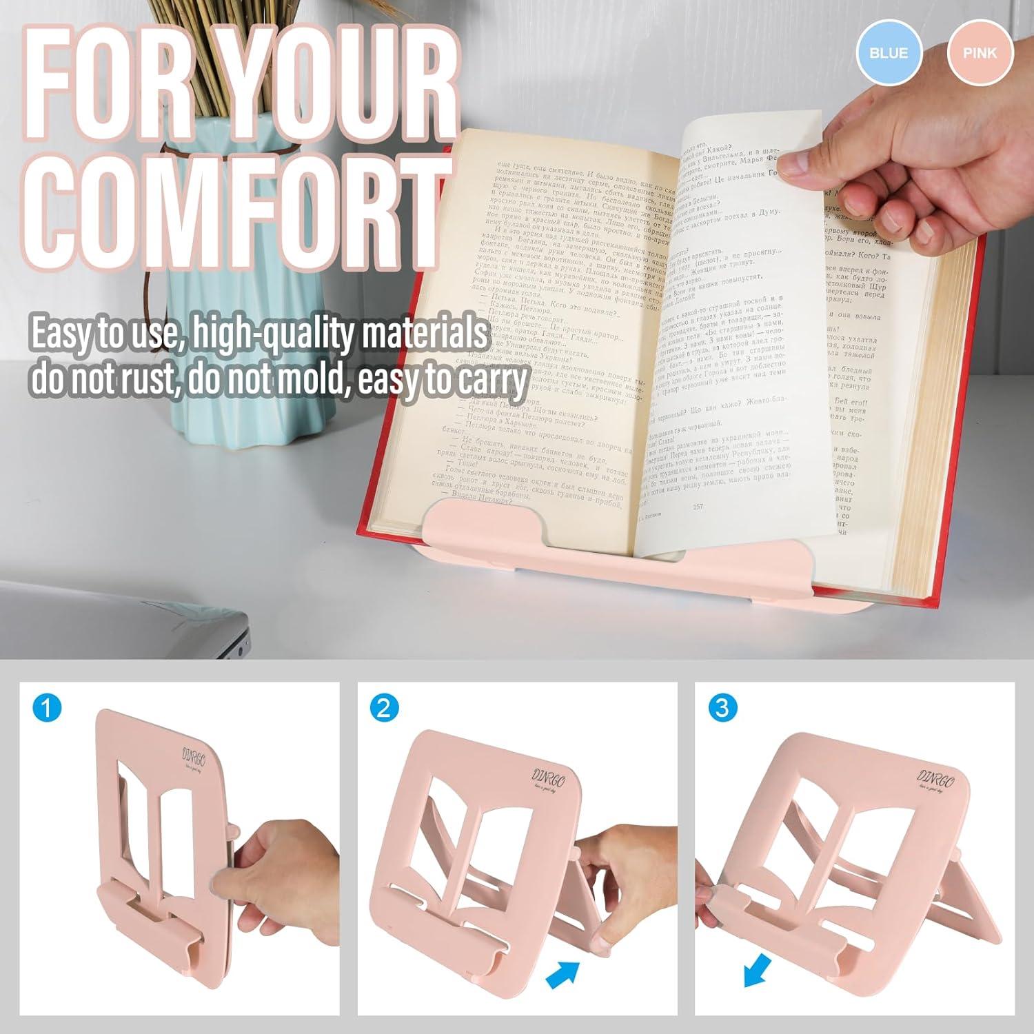 Soporte para Libros Dinrgo Ajustable y Portátil 21x30 cm