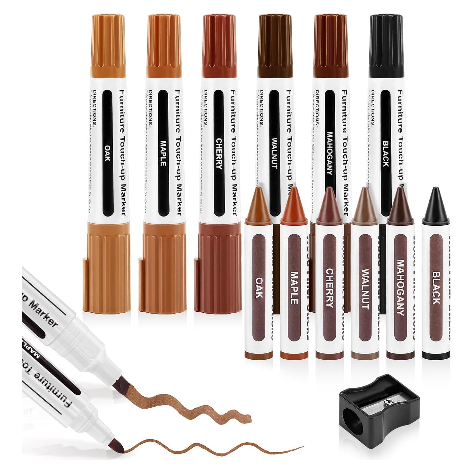 Kit de Reparación de Madera Zalirium 13 Piezas - Marcadores y Masilla