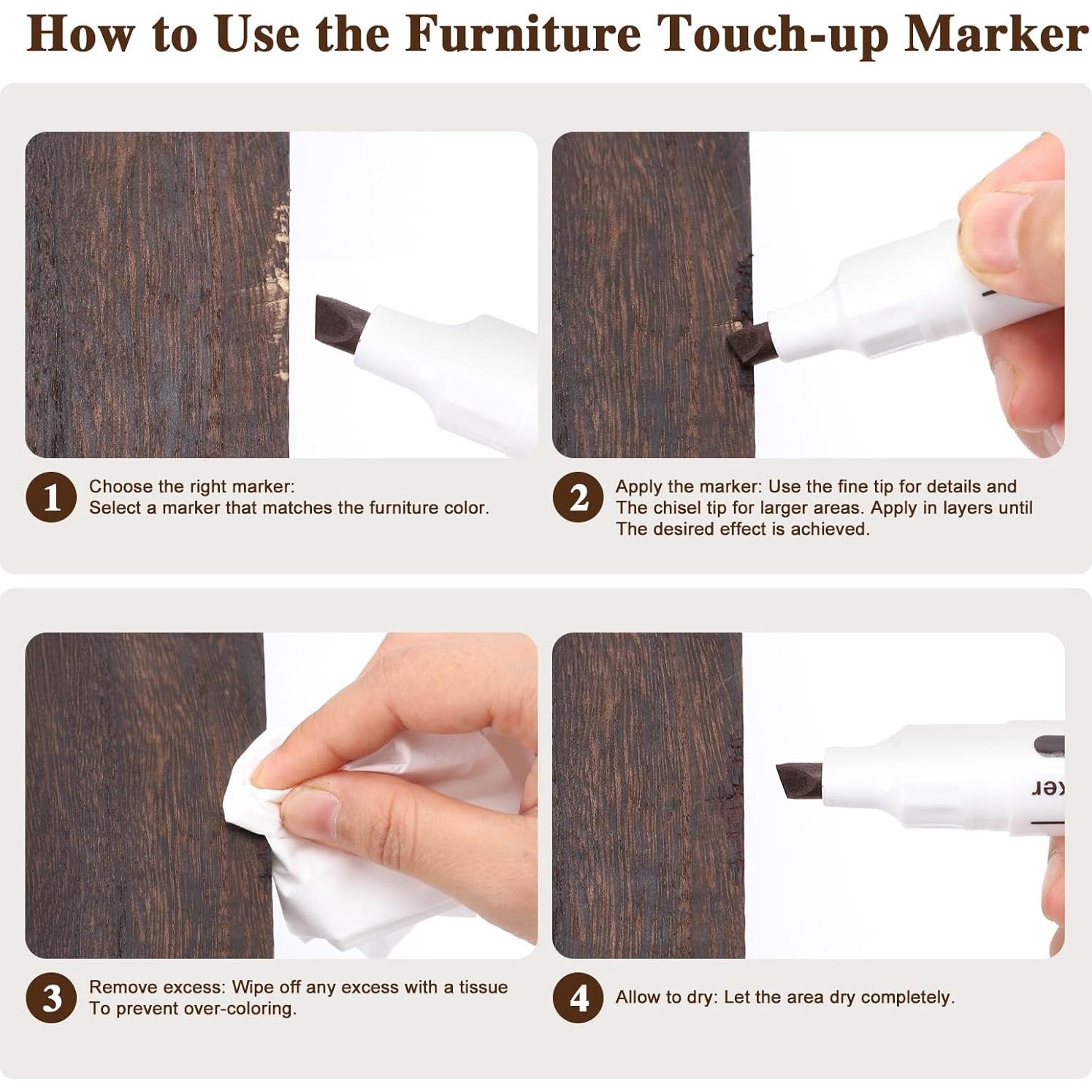 Kit de Reparación de Madera Zalirium 13 Piezas - Marcadores y Masilla