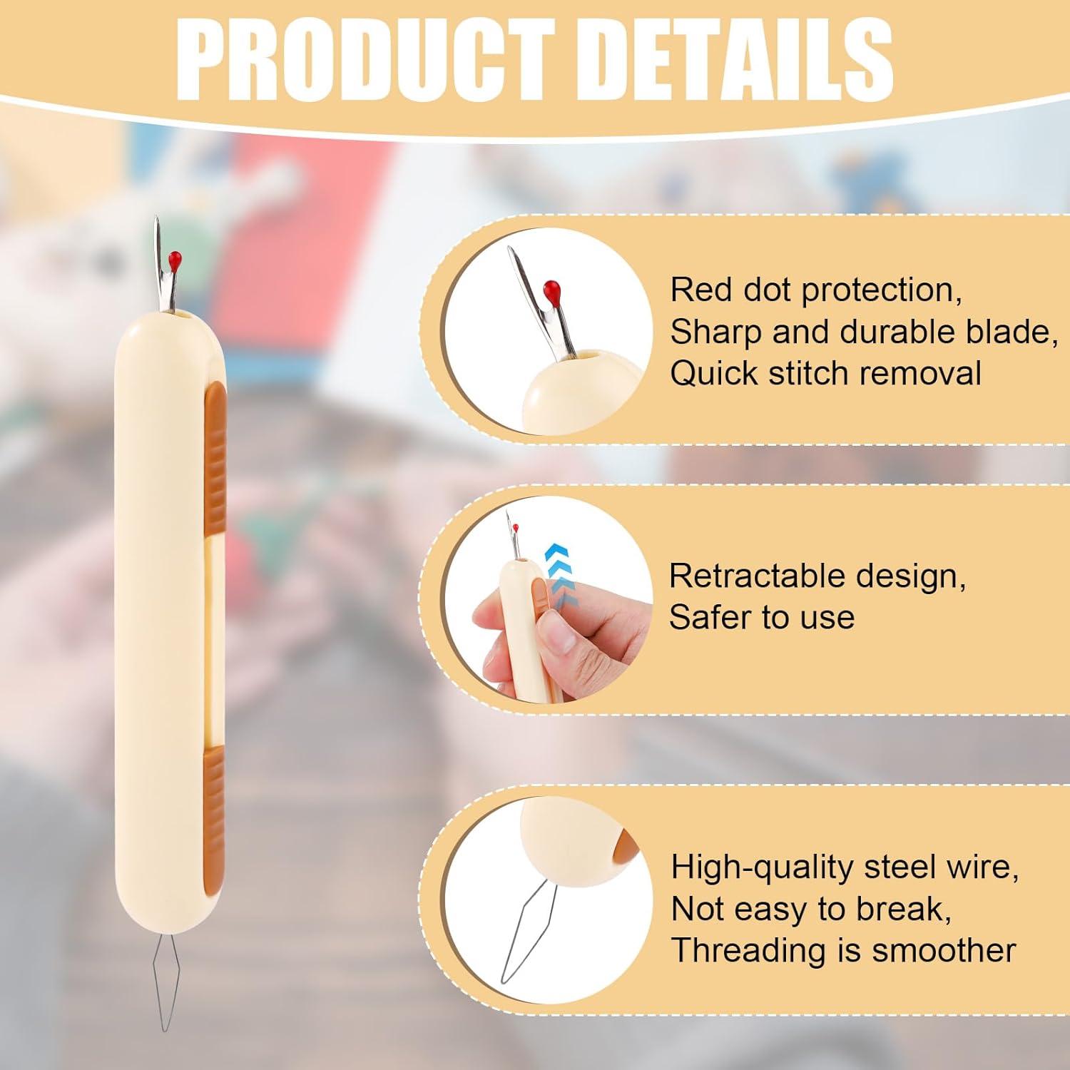 Enhebrador de Agujas y Desgarrador 2 en 1 NQEUEPN Amarillo