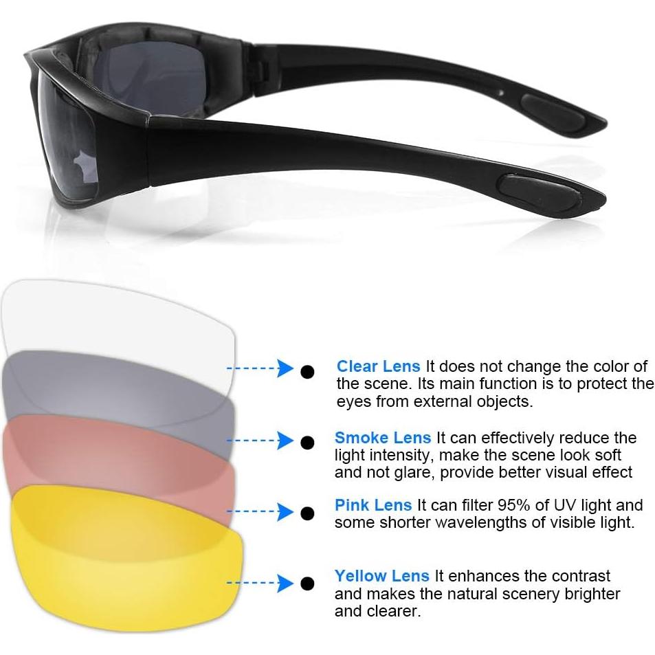 Gafas de Motocicleta Modi Fly 3 Pares UV400 Antiviento