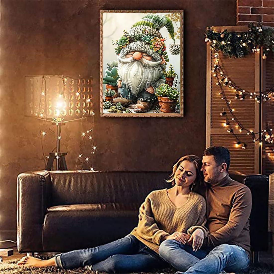 Kit de Bordado de Punto de Cruz Tiwabb Gnomos 30x40 cm