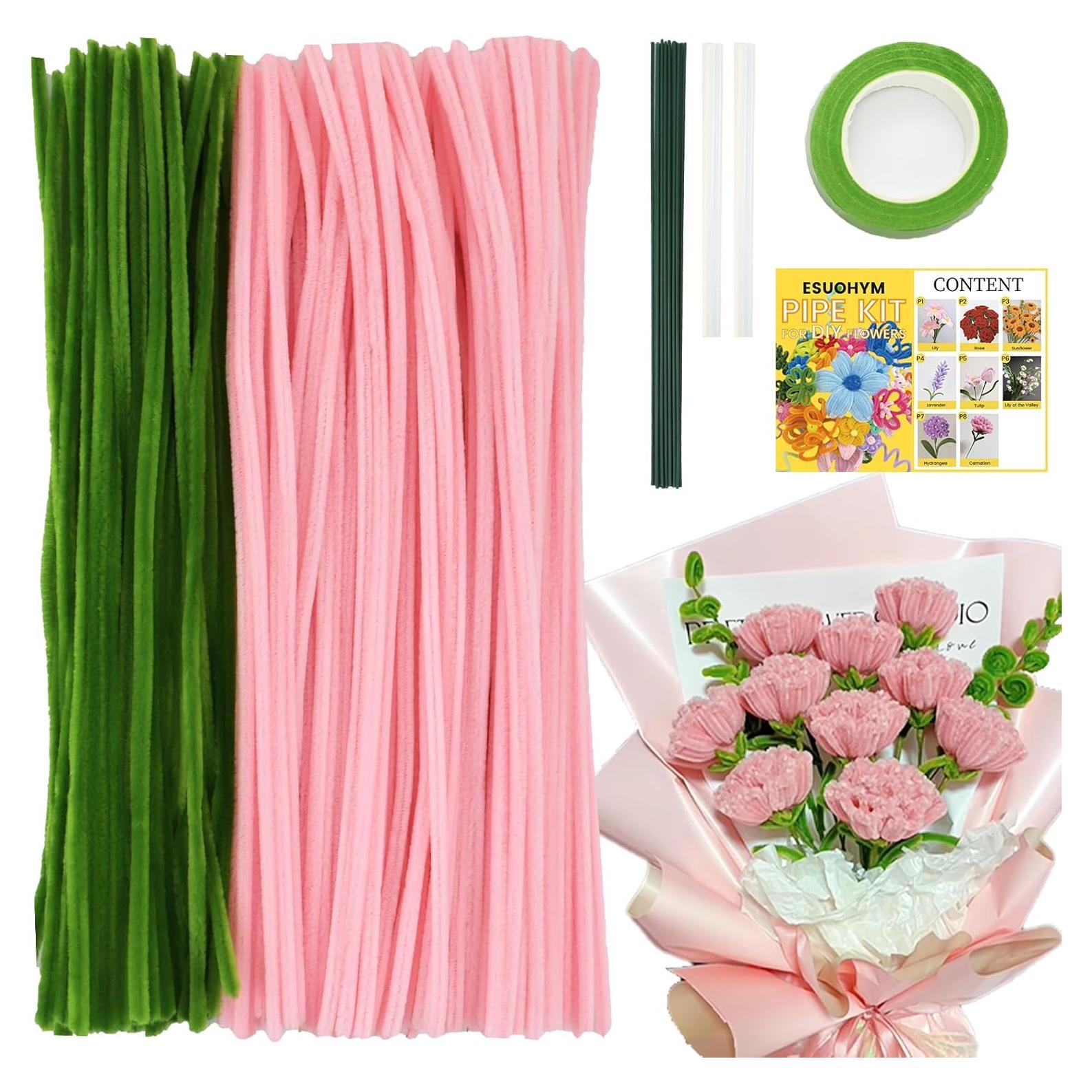 Kit de Manualidades con Limpiapipas ESUOHYM - 300 Varillas Gruesas