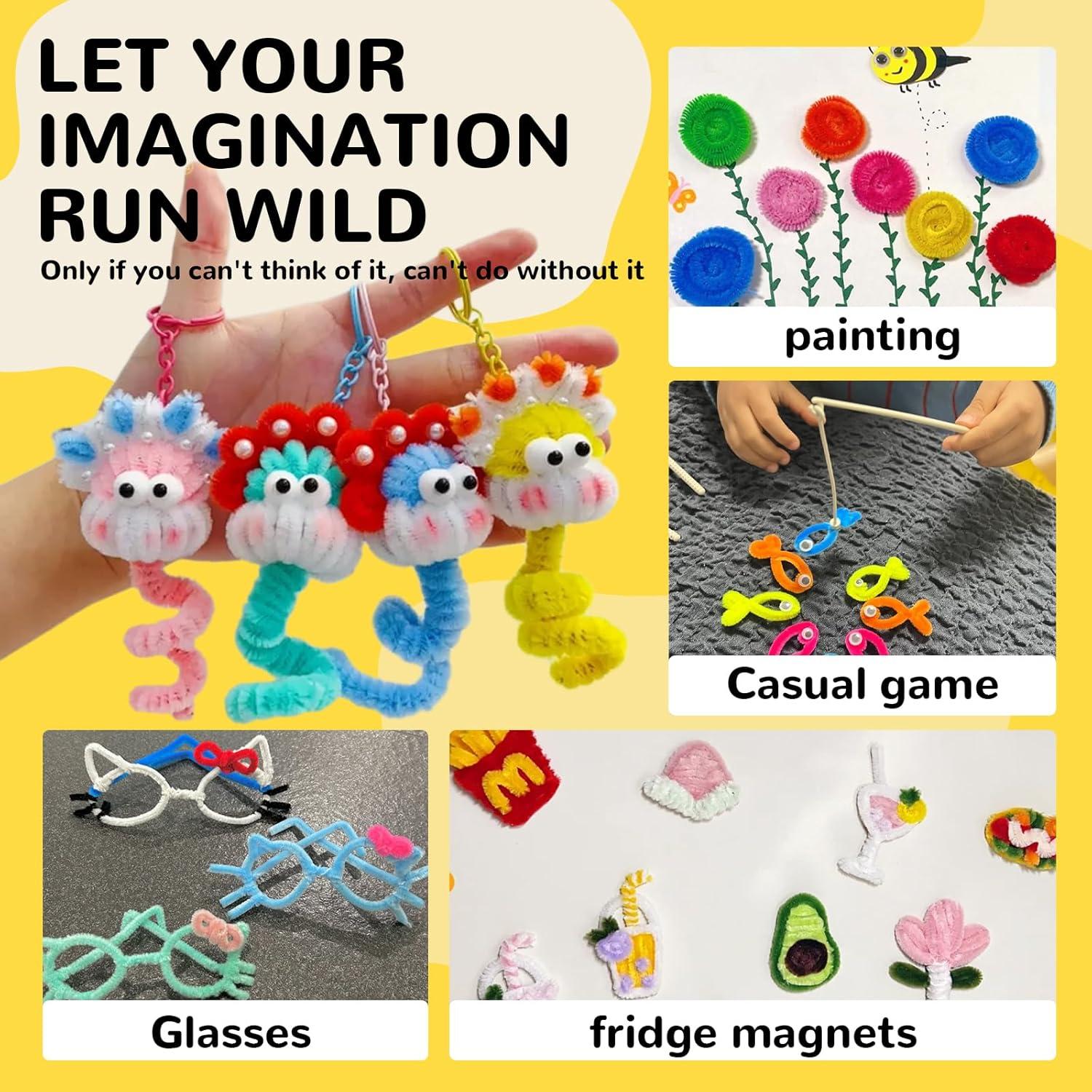 Kit de Manualidades con Limpiapipas ESUOHYM - 300 Varillas Gruesas