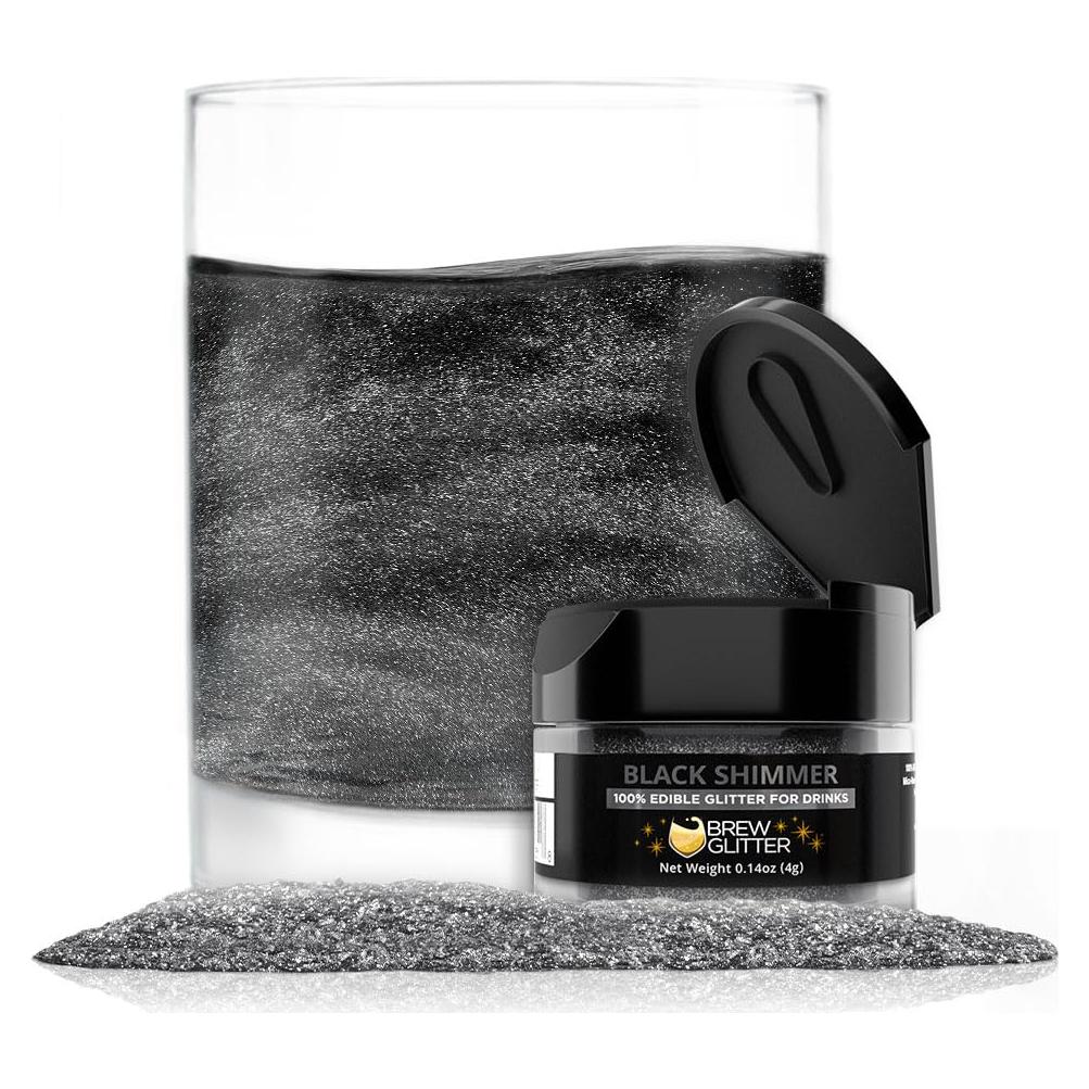 Brew Glitter Negro Brillo Comestible 4g para Bebidas
