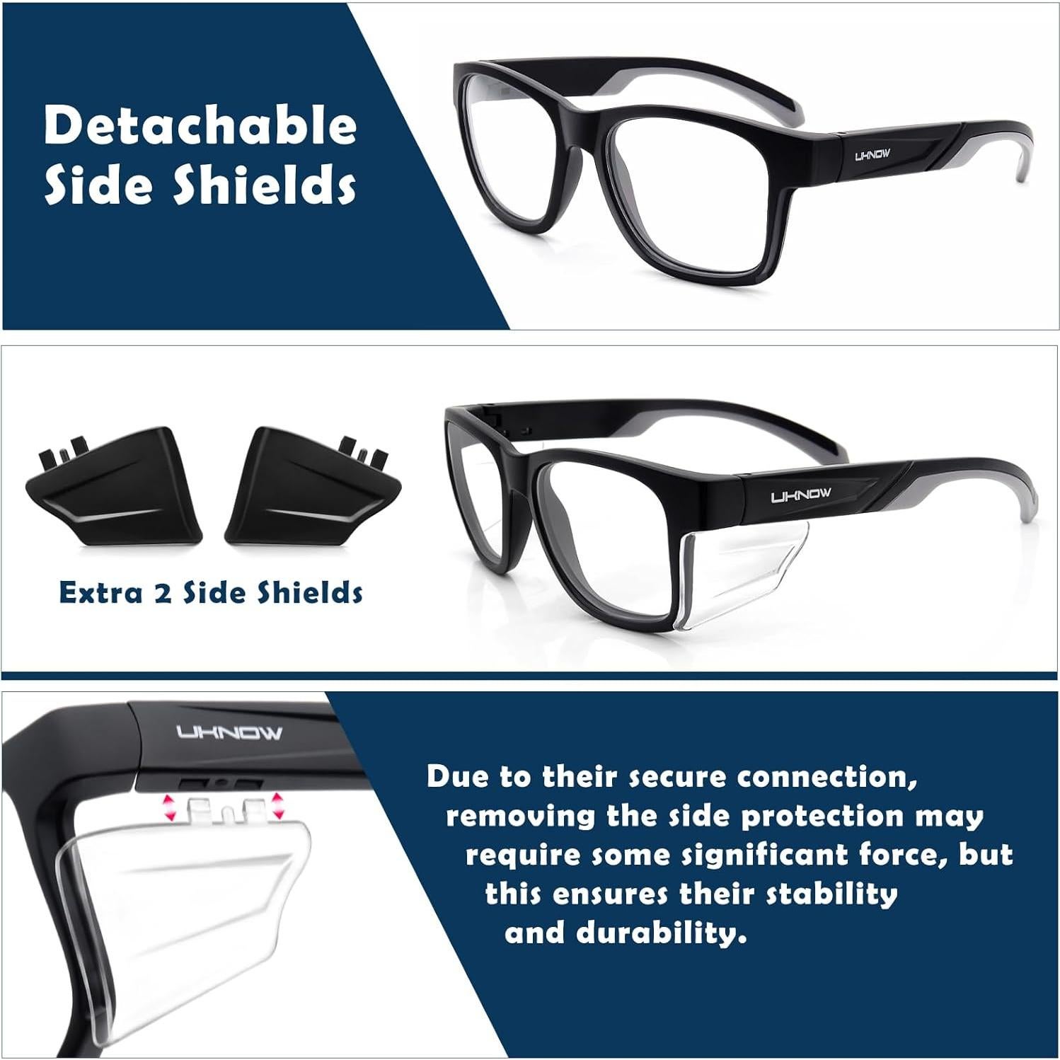 Gafas de Seguridad UKNOW - Antivaho y UV - ANSI Z87.1
