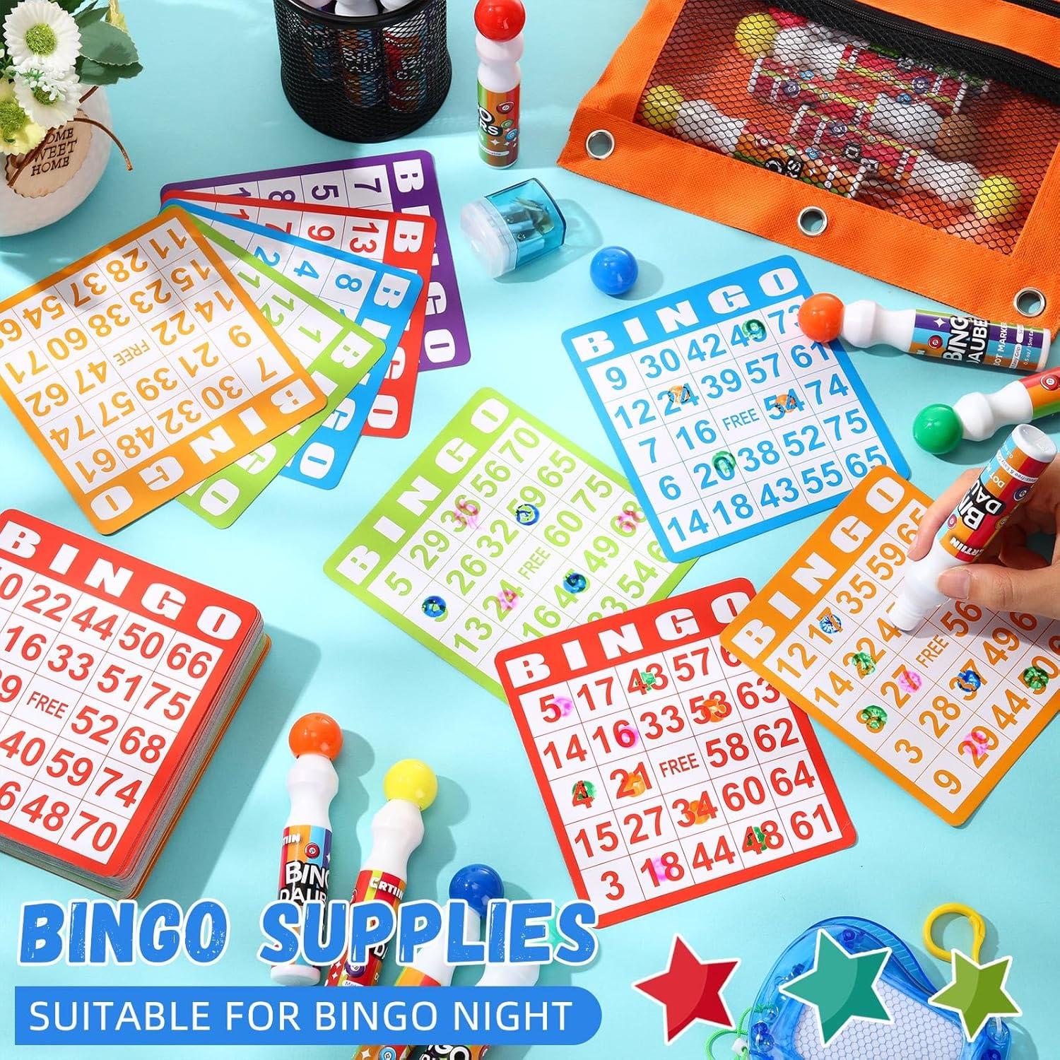Conjunto de Bingo Crtiin - 100 Tarjetas y 48 Marcadores