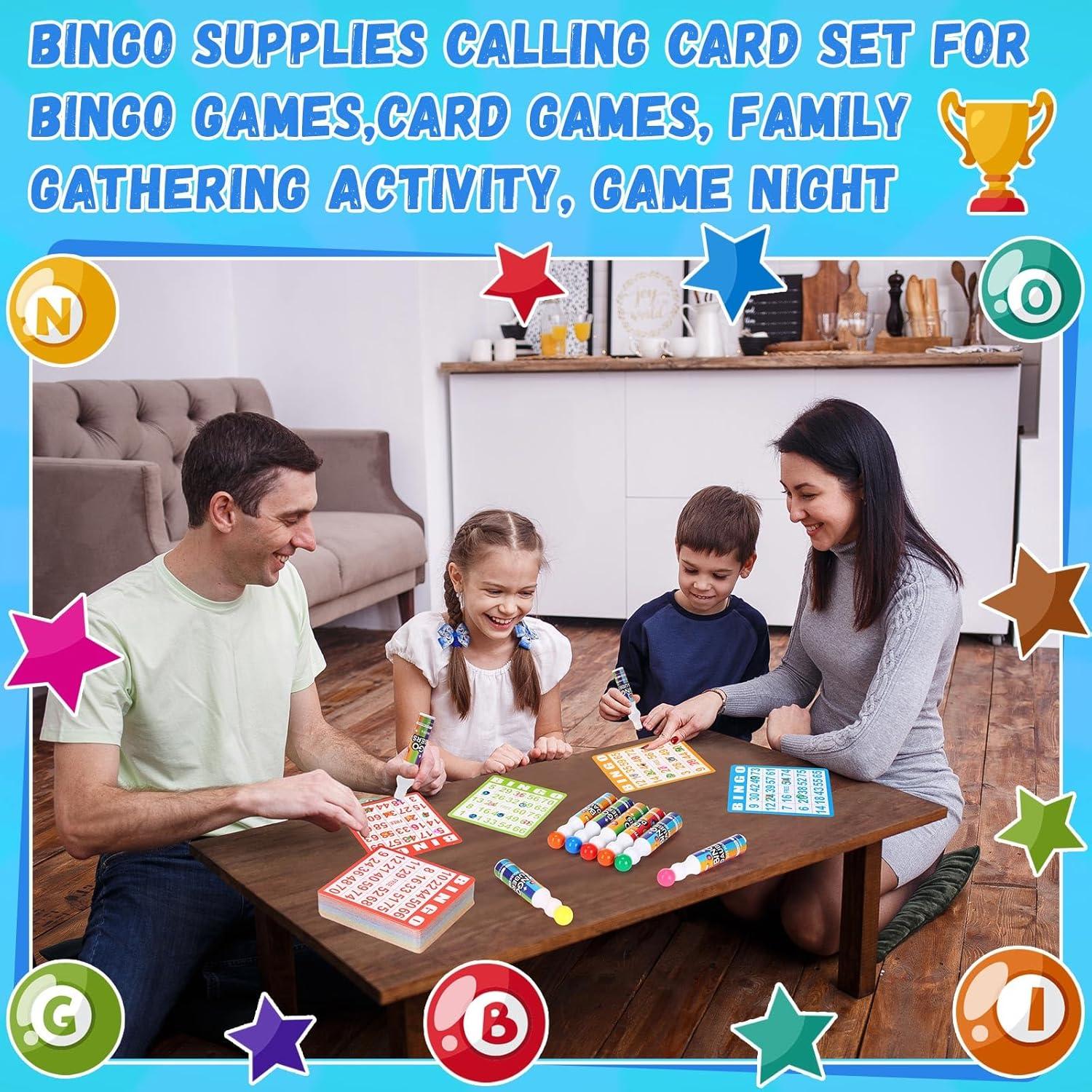 Conjunto de Bingo Crtiin - 100 Tarjetas y 48 Marcadores