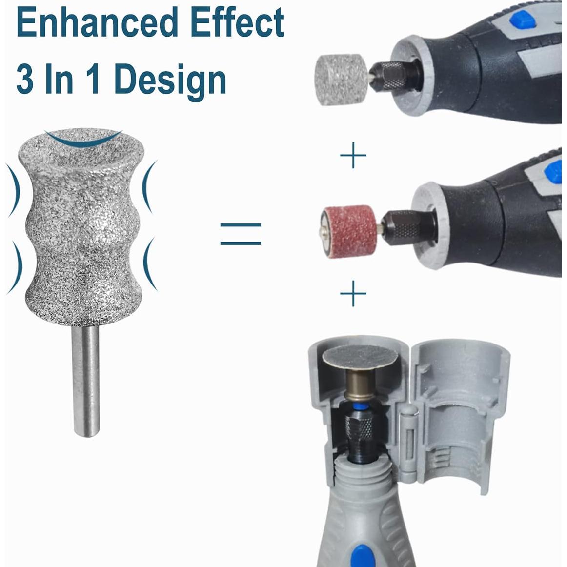 Puntas de diamante para uñas de perro OVATAVO - Grano 80#