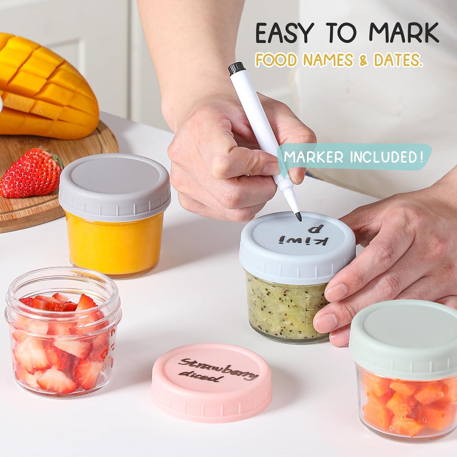 Tarros de Almacenamiento de Comida para Bebés VITEVER 6 Pack 118ml