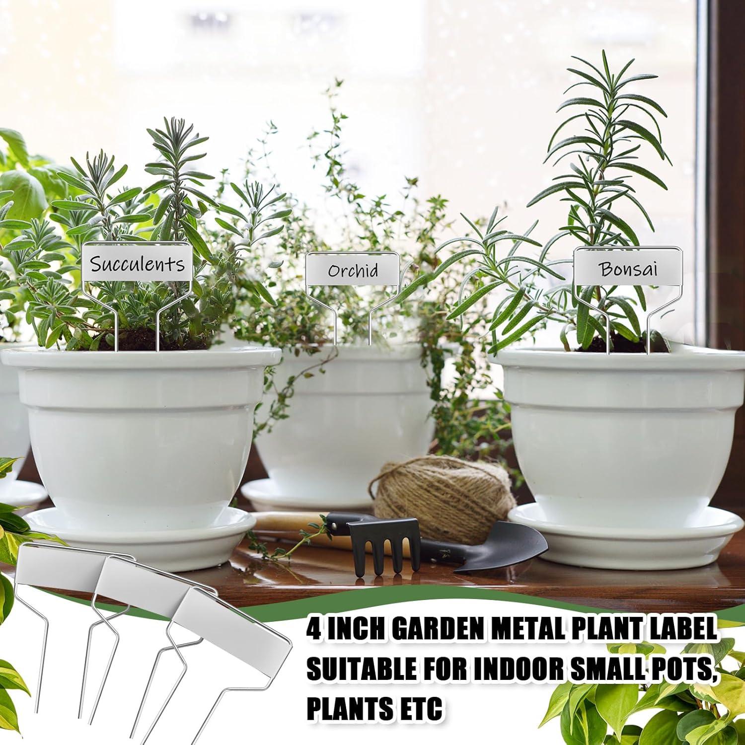 Etiquetas de Jardín Moxweyeni 60 Pcs Metal 10 cm Impermeables