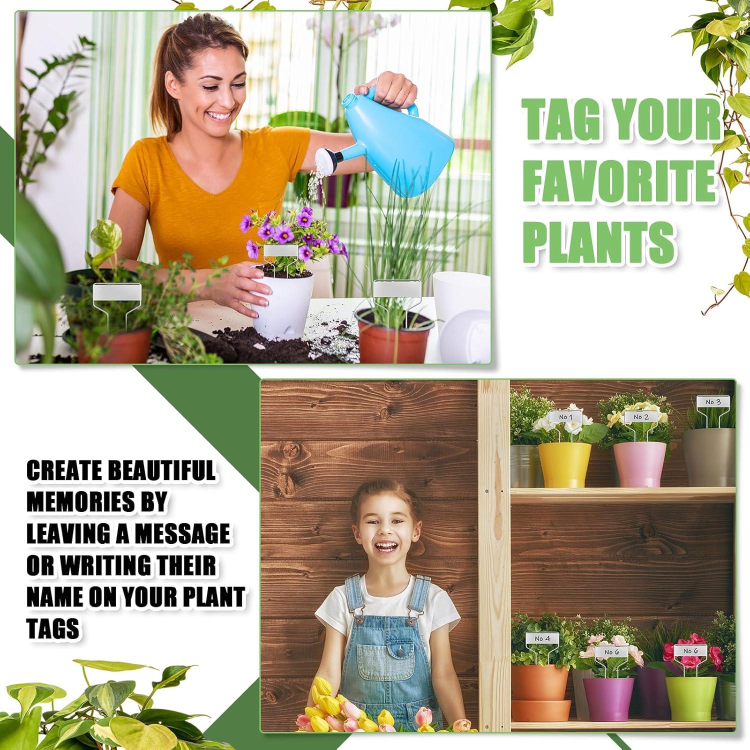 Etiquetas de Jardín Moxweyeni 60 Pcs Metal 10 cm Impermeables