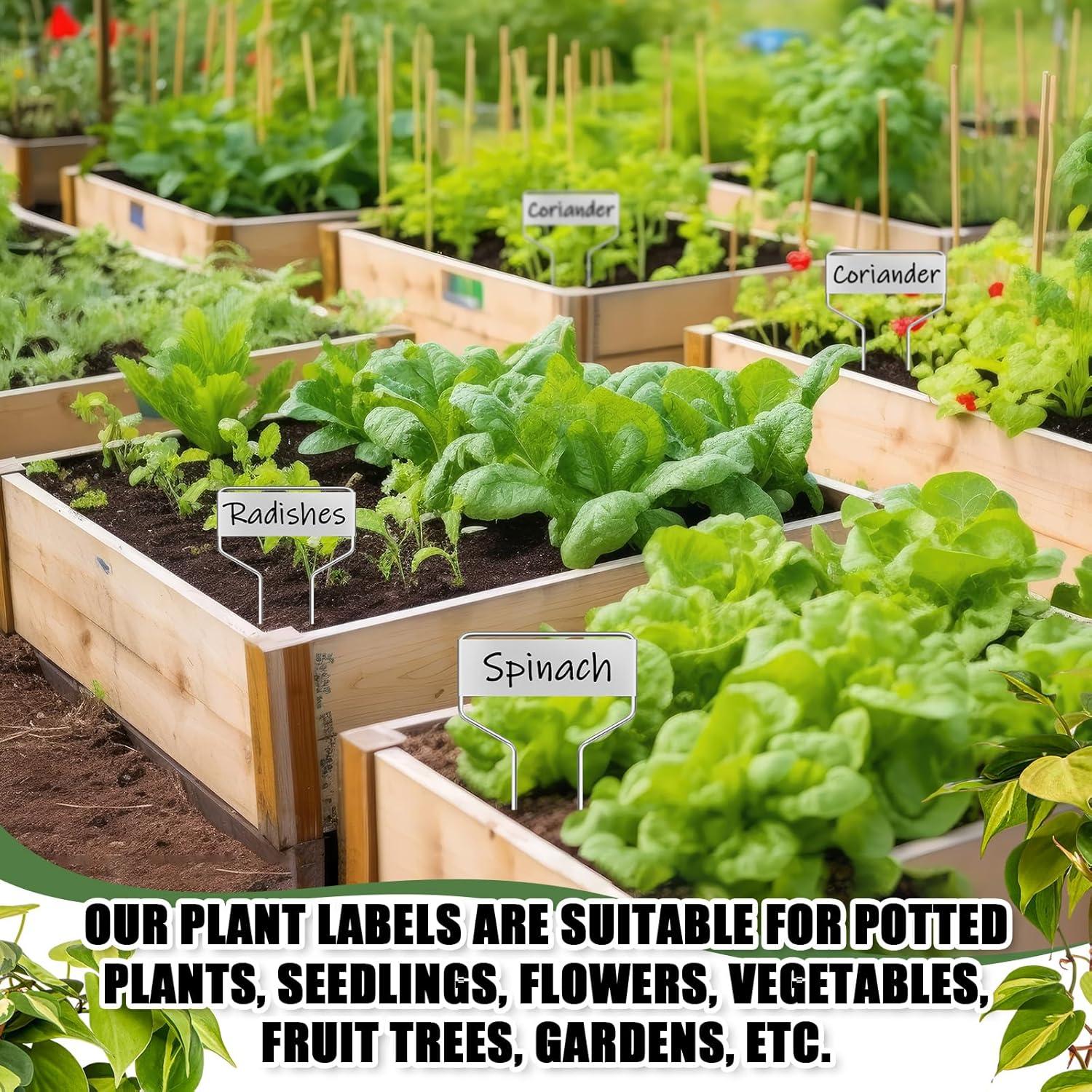 Etiquetas de Jardín Moxweyeni 60 Pcs Metal 10 cm Impermeables