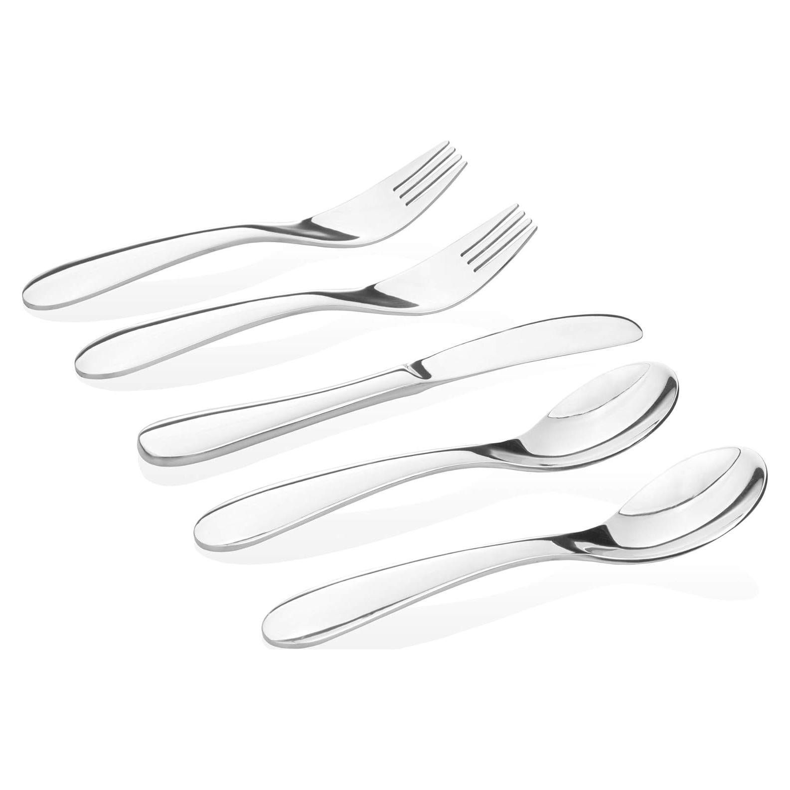 Juego de Cubiertos de Acero Inoxidable Kiddobloom para Niños - 5 Piezas