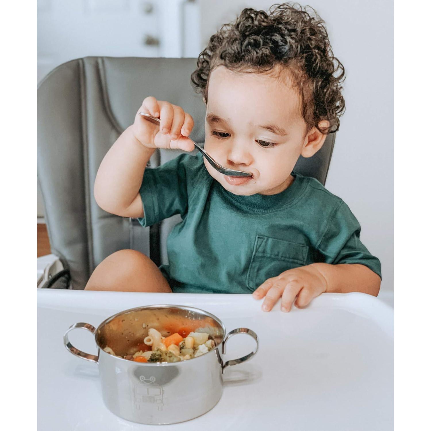 Juego de Cubiertos de Acero Inoxidable Kiddobloom para Niños - 5 Piezas