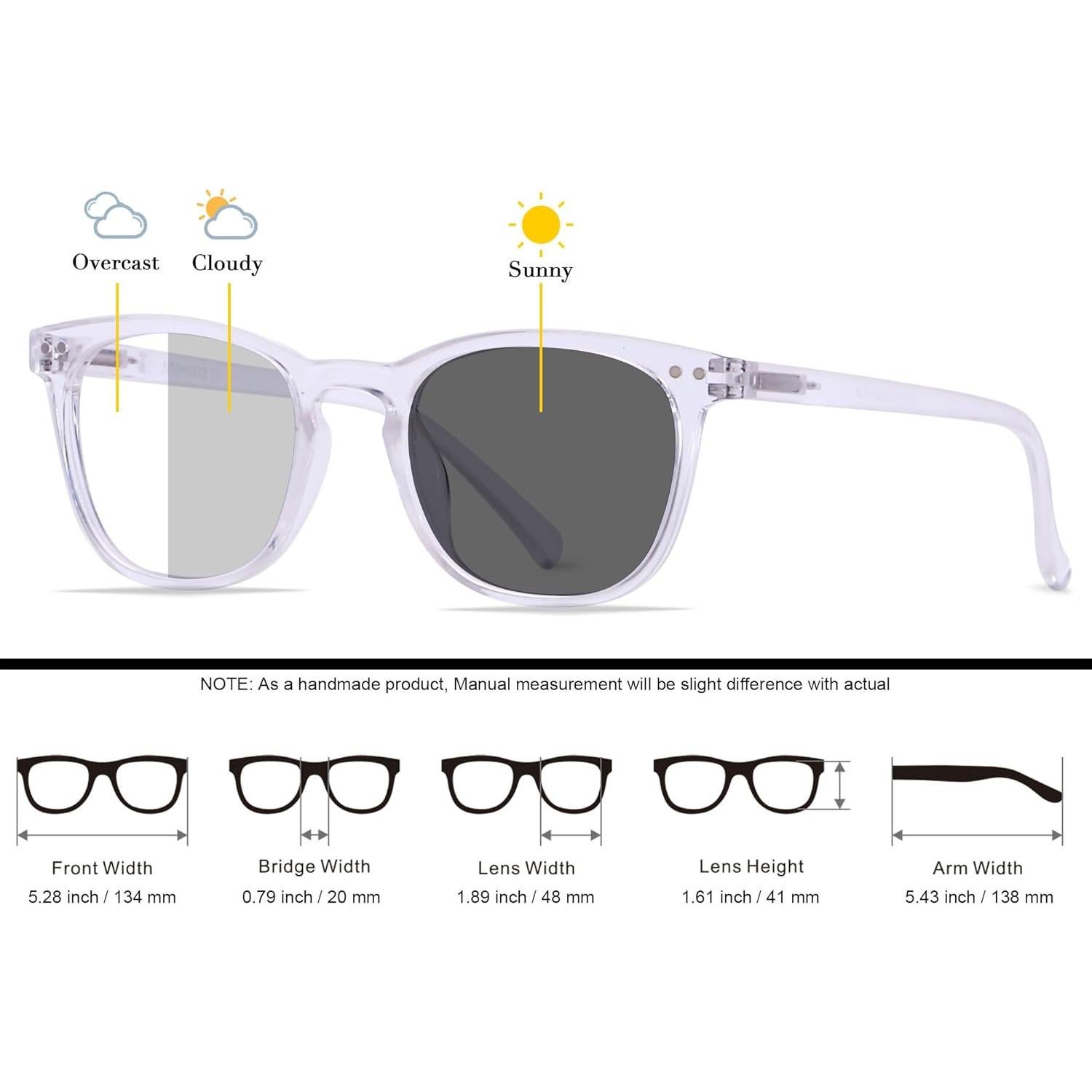 Gafas fotocromáticas ANDWOOD anti-luz azul para adultos