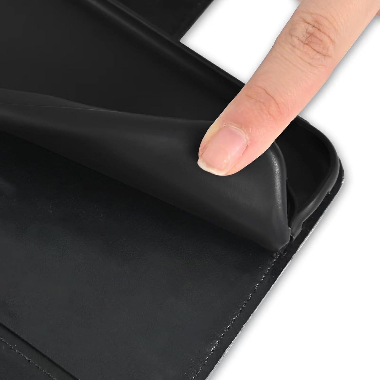 Funda Cartera Flip Dibosom para Cricket Ovation Negra con Soporte