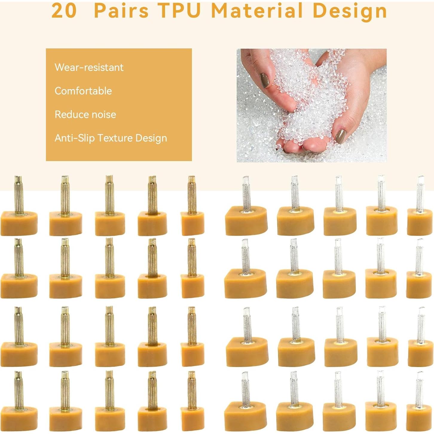 Kit de Tapas de Tacón MHBH para Zapatos de Mujer - 20 Pares, 5 Tamaños