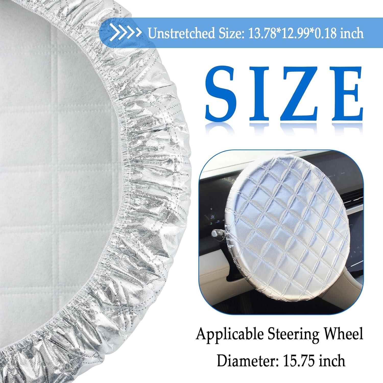 Cubierta de Volante de Coche Figpade 40 cm Protección Solar