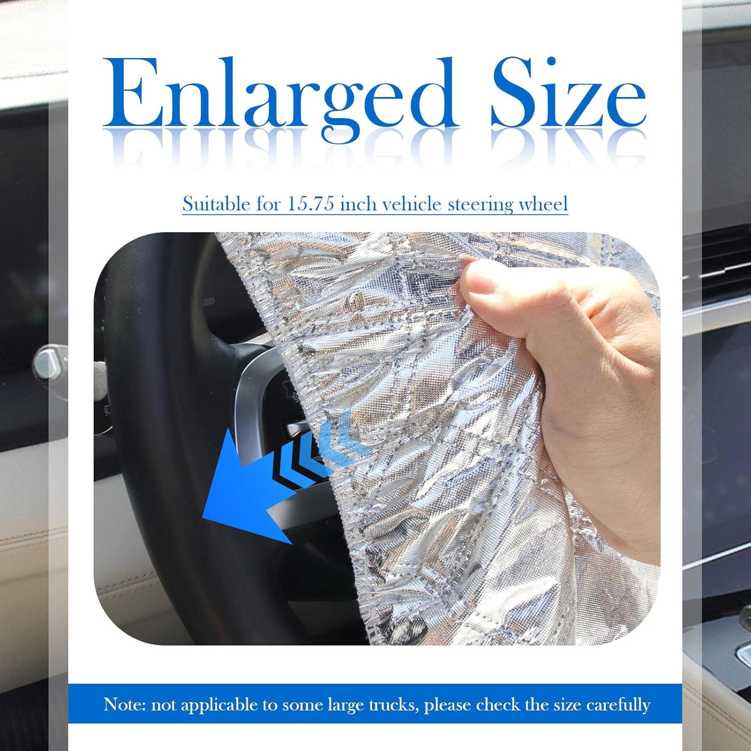 Cubierta de Volante de Coche Figpade 40 cm Protección Solar