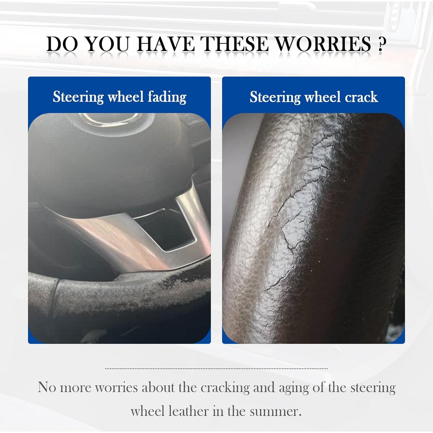 Cubierta de Volante de Coche Figpade 40 cm Protección Solar