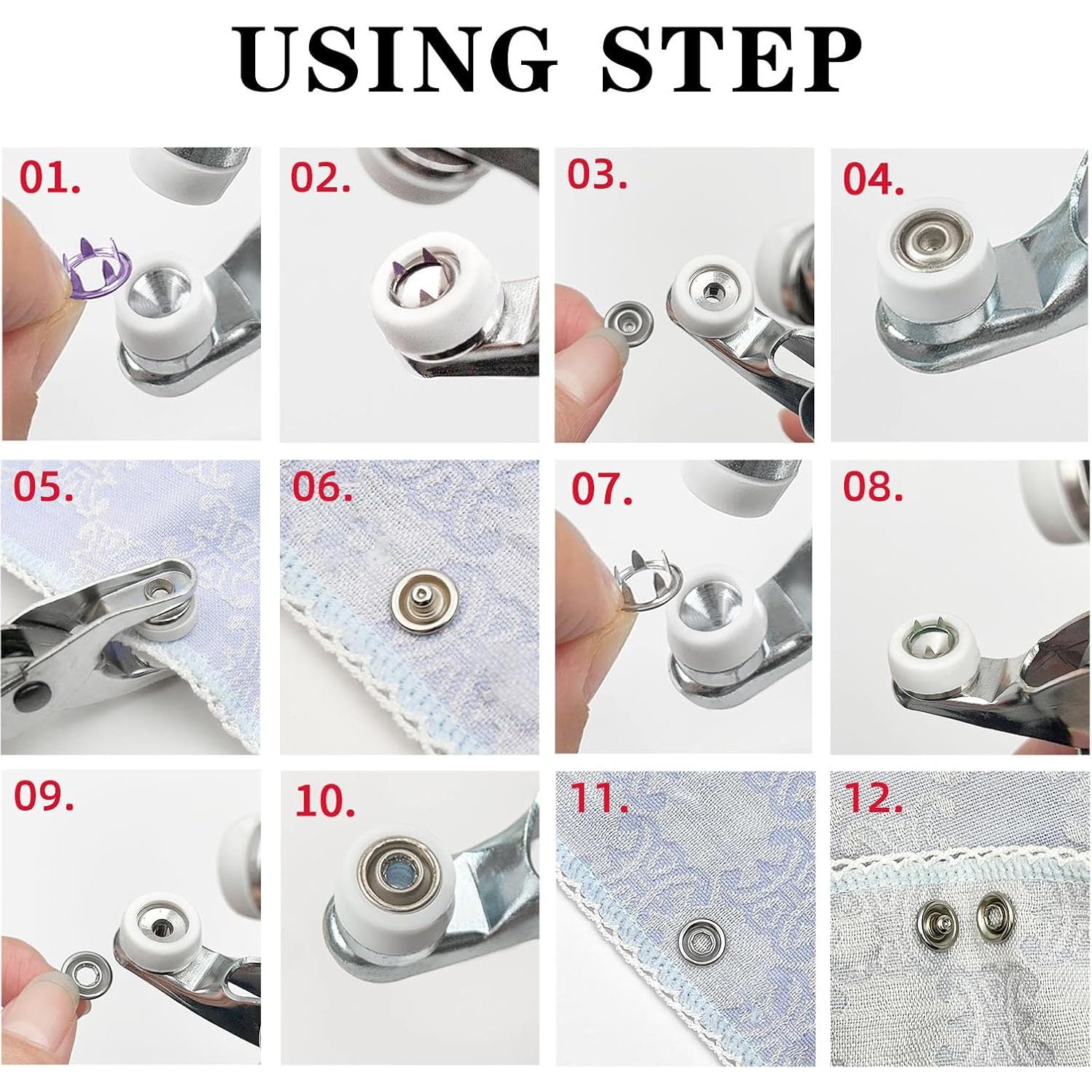 Kit de Botones de Metal a Presión NXTOV 800 Piezas 11mm