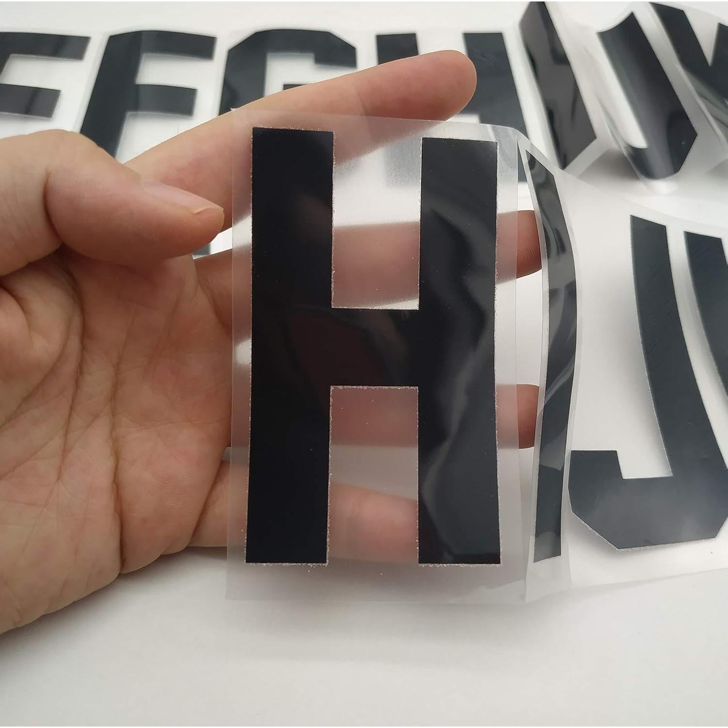 52 Letras Transferencia Calor Fanbay 7.62 cm Negro