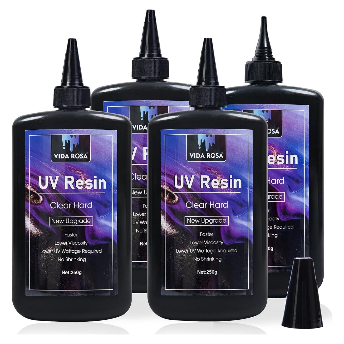 Resina UV VidaRosa 1kg Curado Rápido Sin Amarillamiento