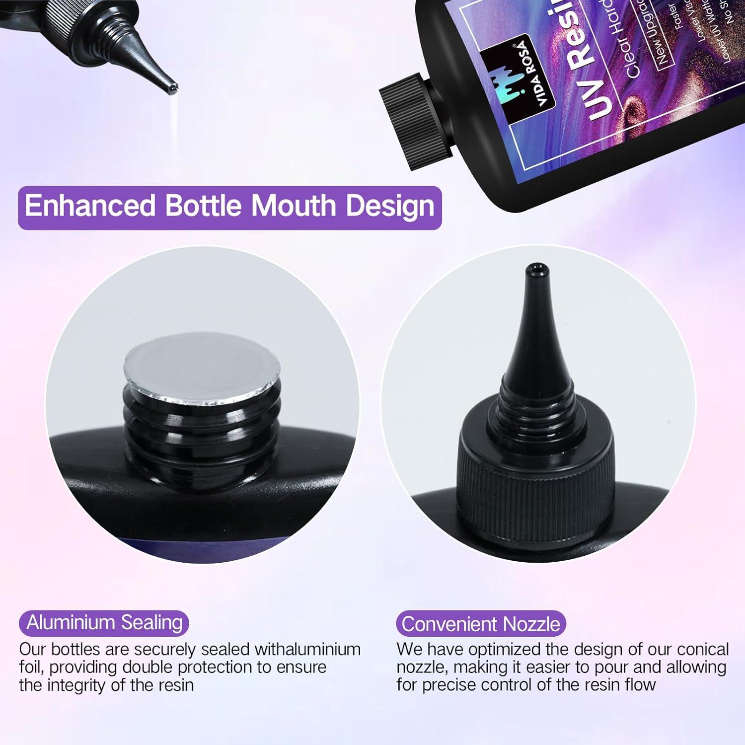 Resina UV VidaRosa 1kg Curado Rápido Sin Amarillamiento