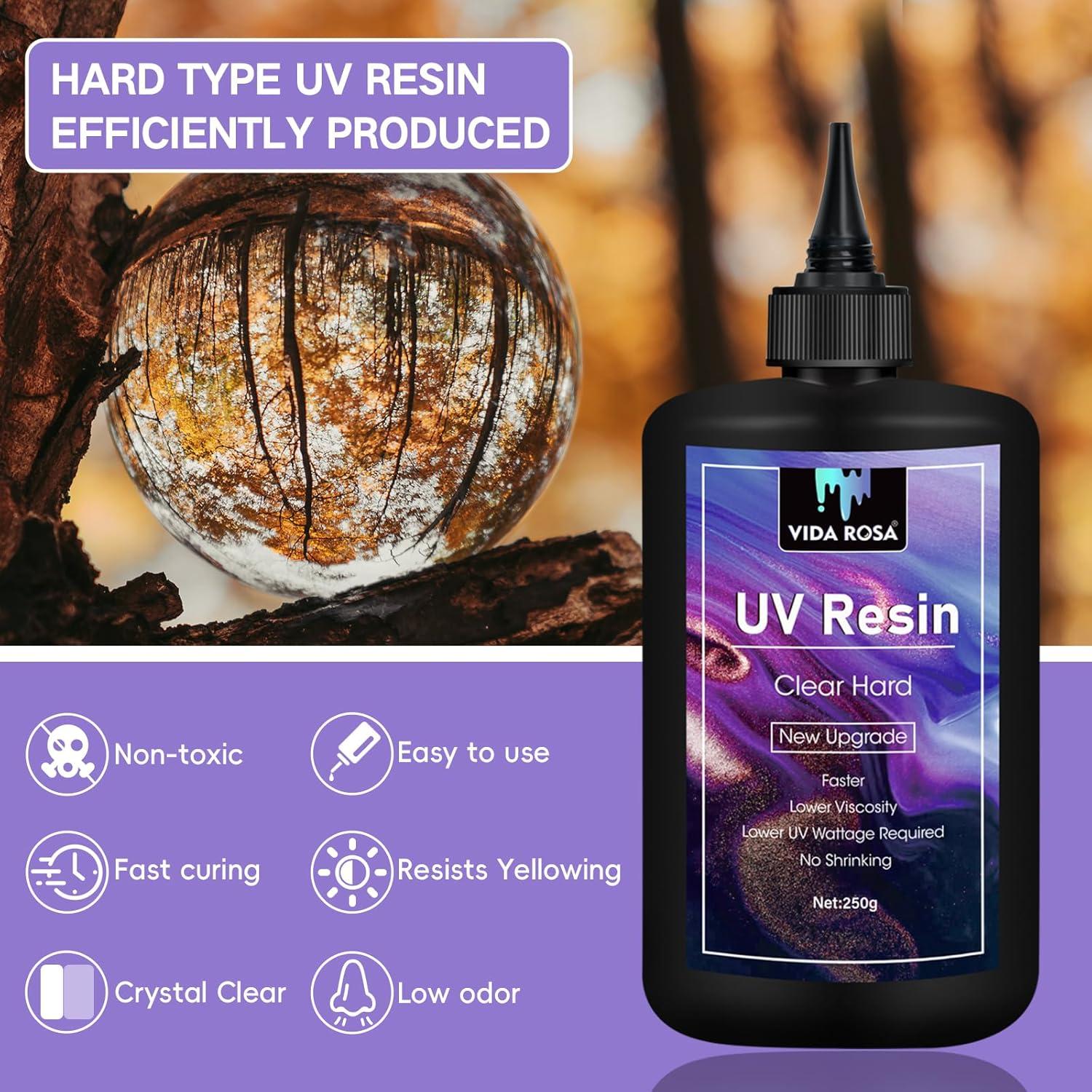 Resina UV VidaRosa 1kg Curado Rápido Sin Amarillamiento