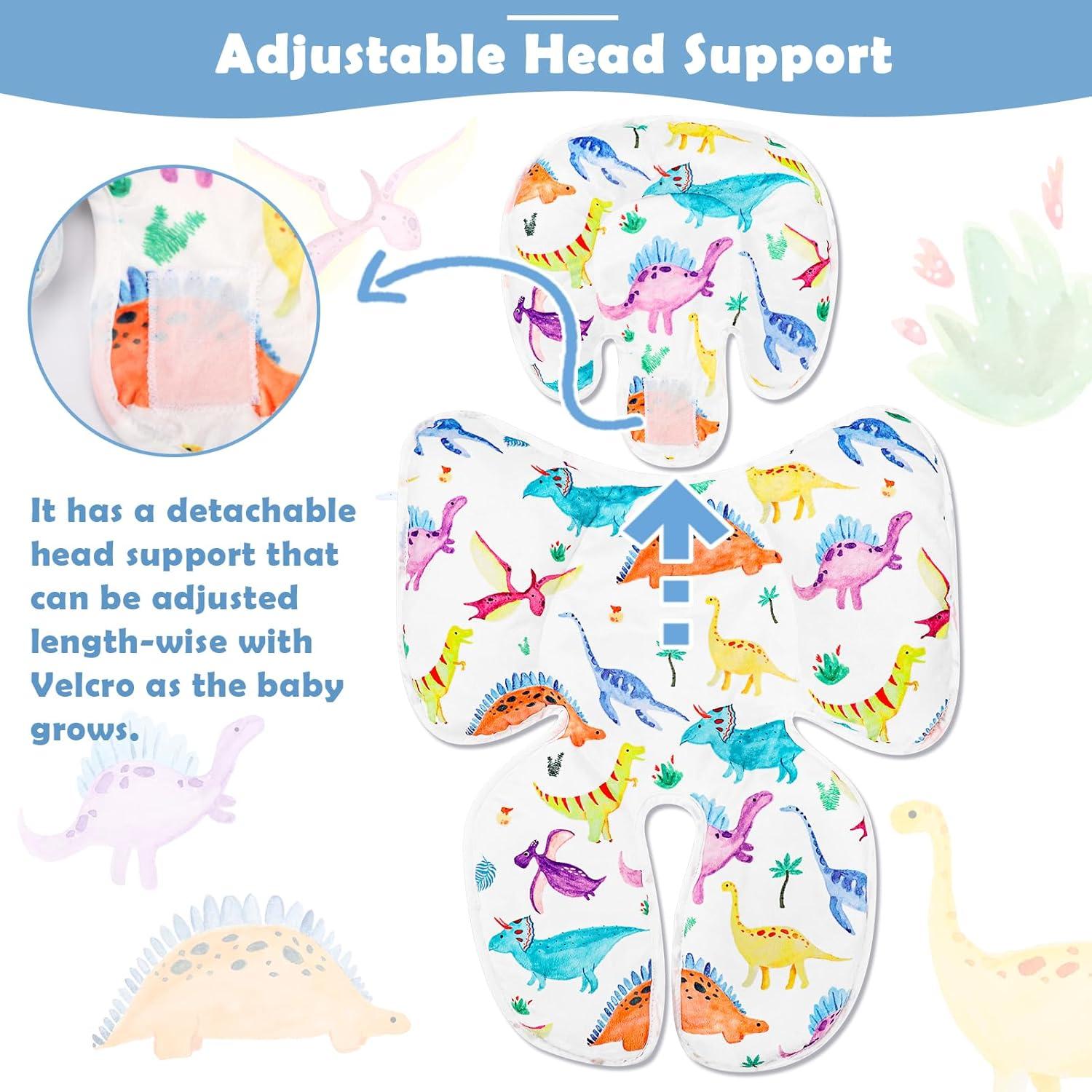 Soporte de Cabeza y Cuerpo para Silla de Auto SWESEN Dinosaurio