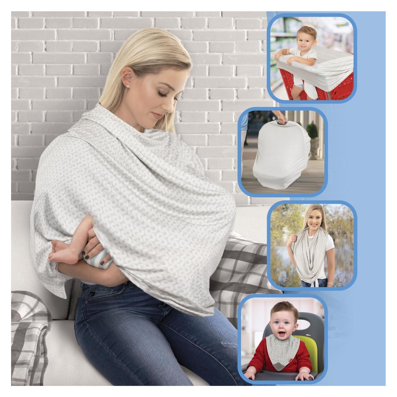 Cubierta de Lactancia 5 en 1 Nuby con Babero de Dentición