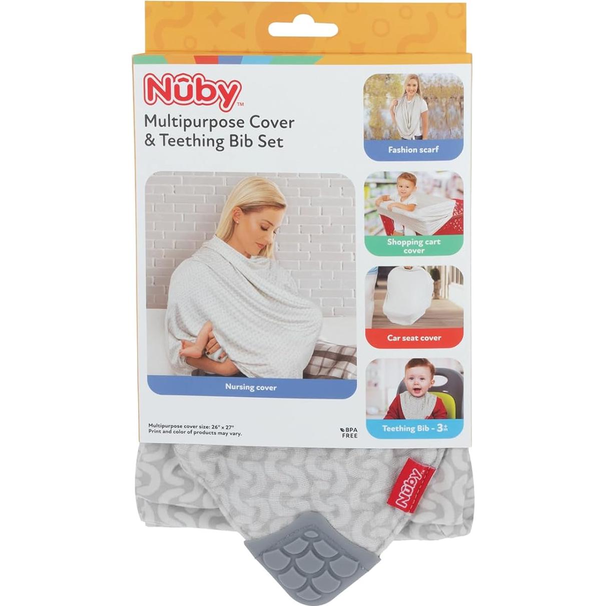 Cubierta de Lactancia 5 en 1 Nuby con Babero de Dentición
