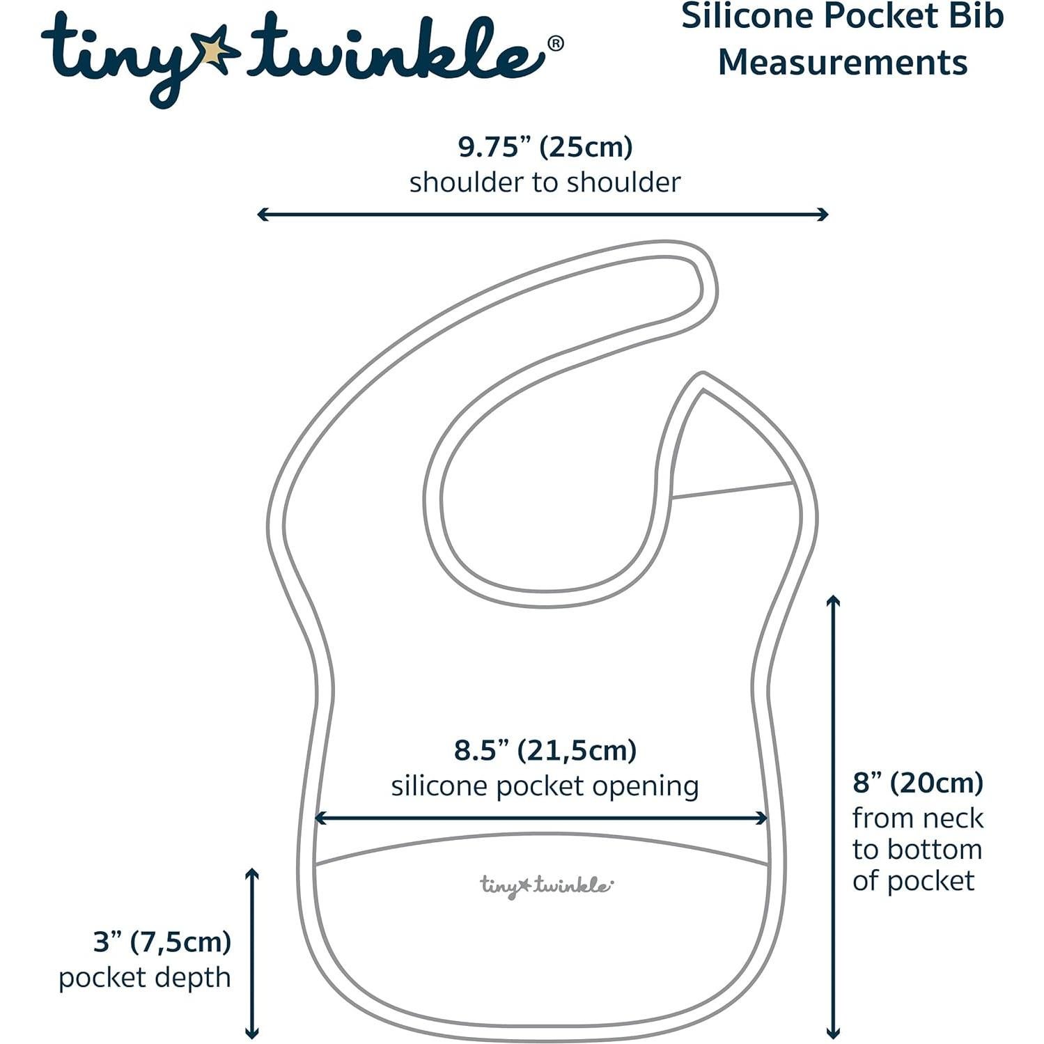 Baberos de Silicona Tiny Twinkle - Impermeables, 2 Piezas