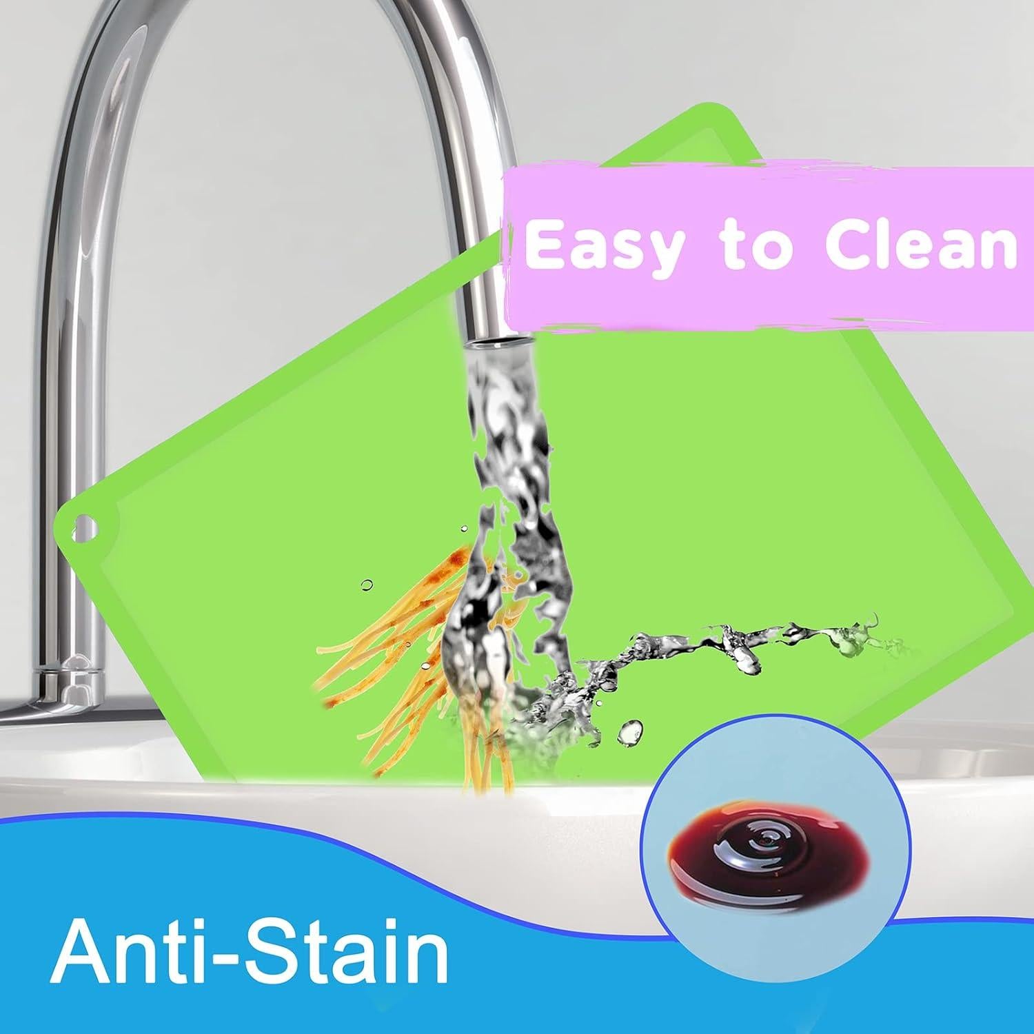 Mantel de Silicona Antideslizante Mudocp - 2 Piezas Azul y Verde