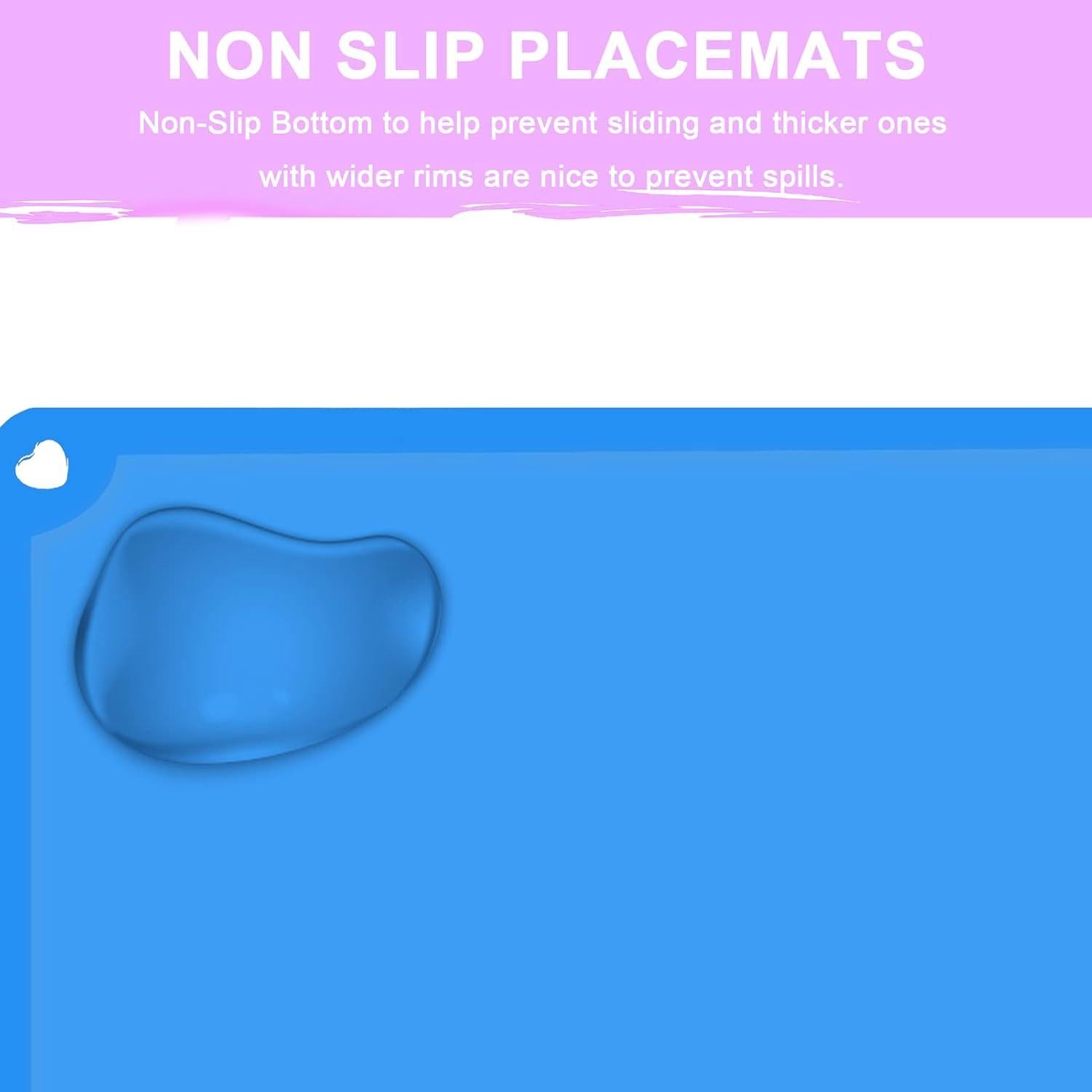 Mantel de Silicona Antideslizante Mudocp - 2 Piezas Azul y Verde