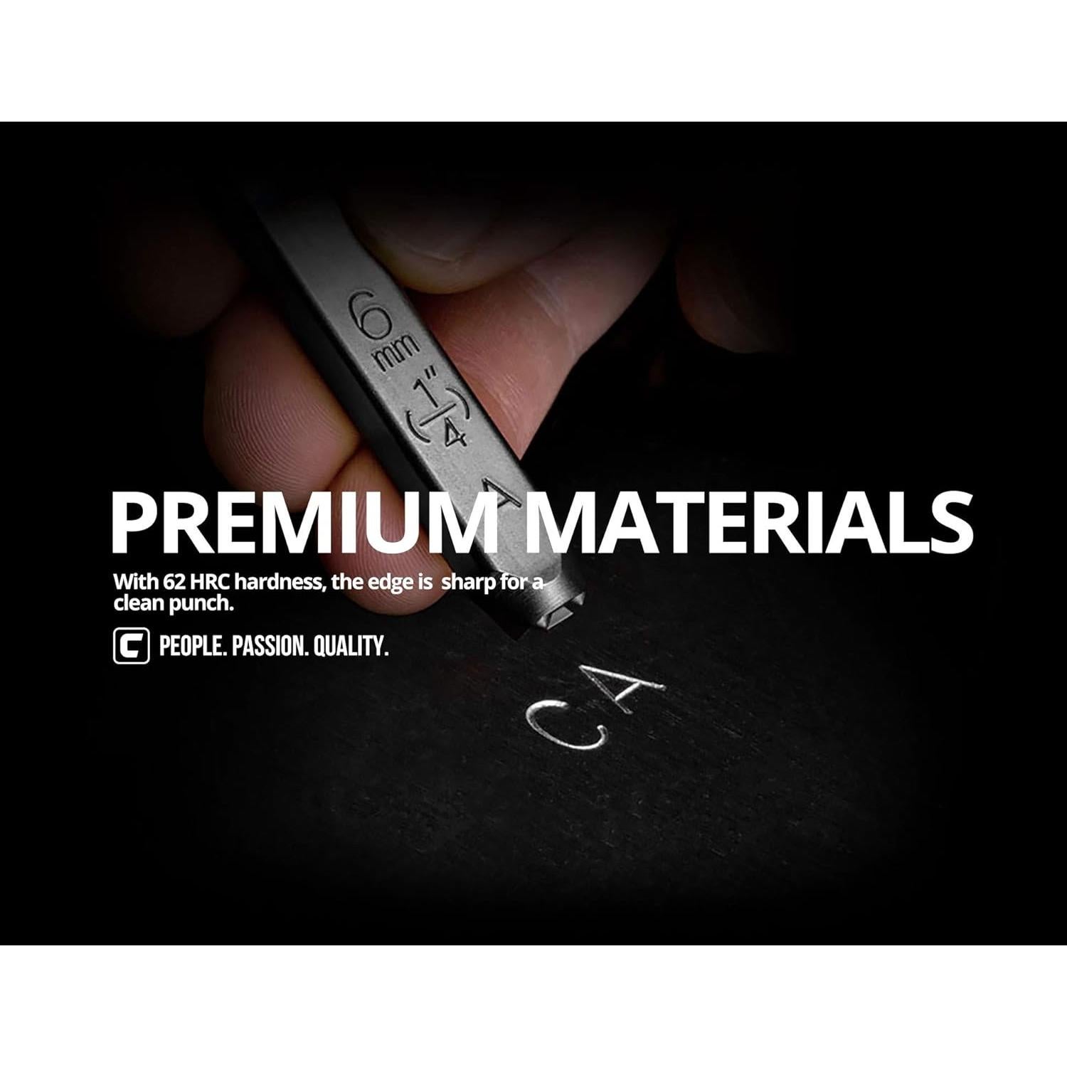 Juego de Sellos de Letras y Números Capri Tools 36 Piezas