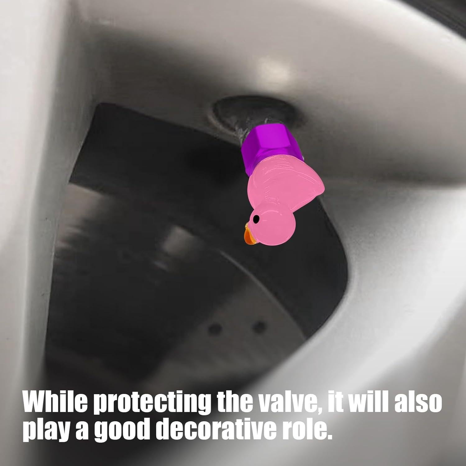 Tapa de Válvula de Neumático GOOTHX 4 Pcs Rosa Universal