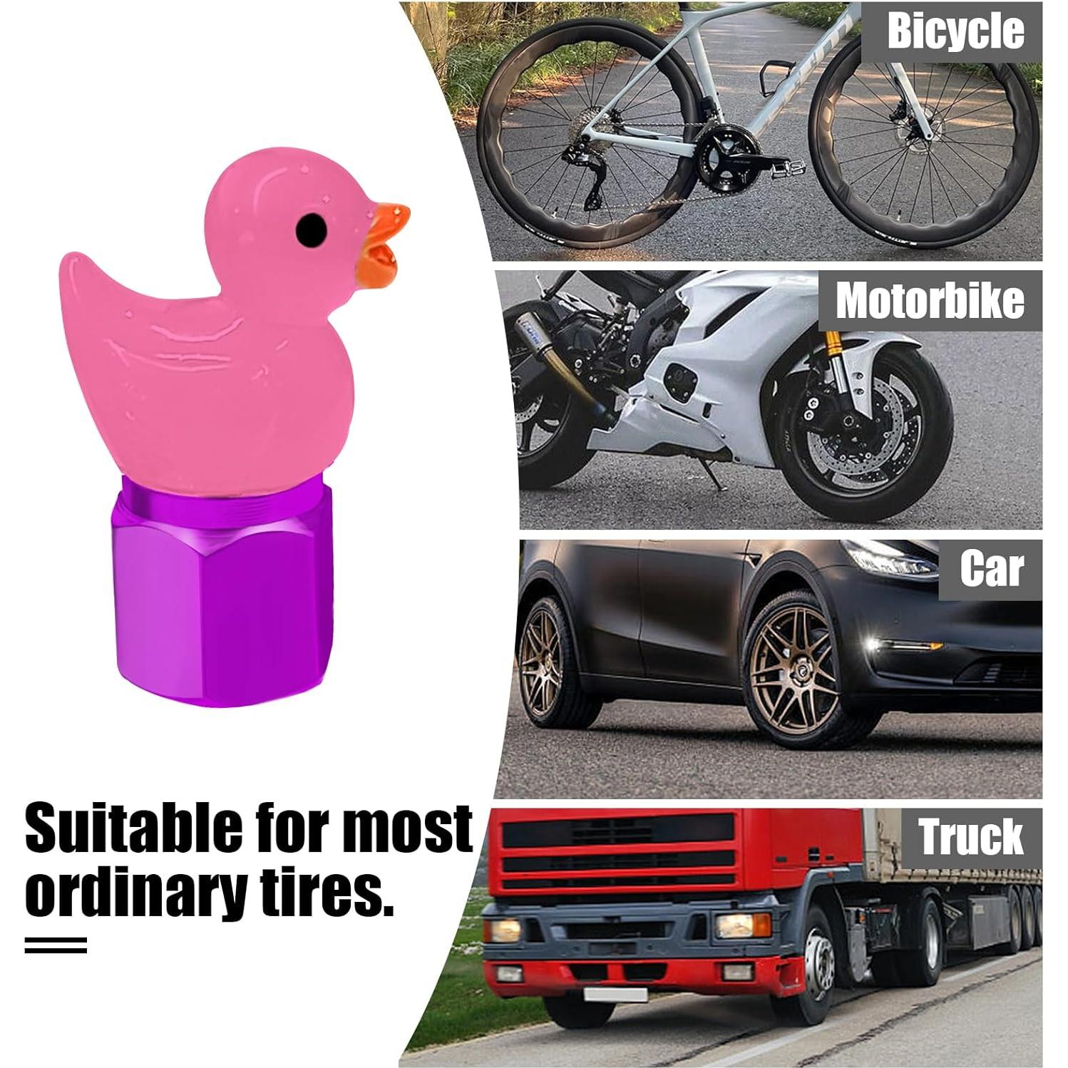 Tapa de Válvula de Neumático GOOTHX 4 Pcs Rosa Universal