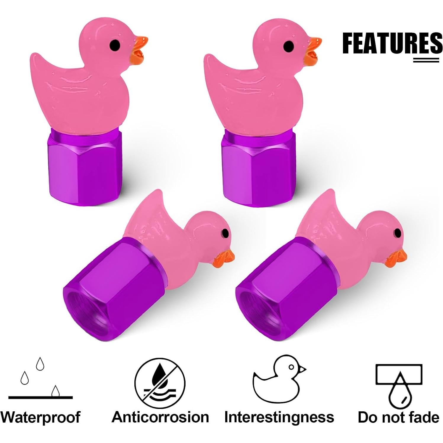 Tapa de Válvula de Neumático GOOTHX 4 Pcs Rosa Universal