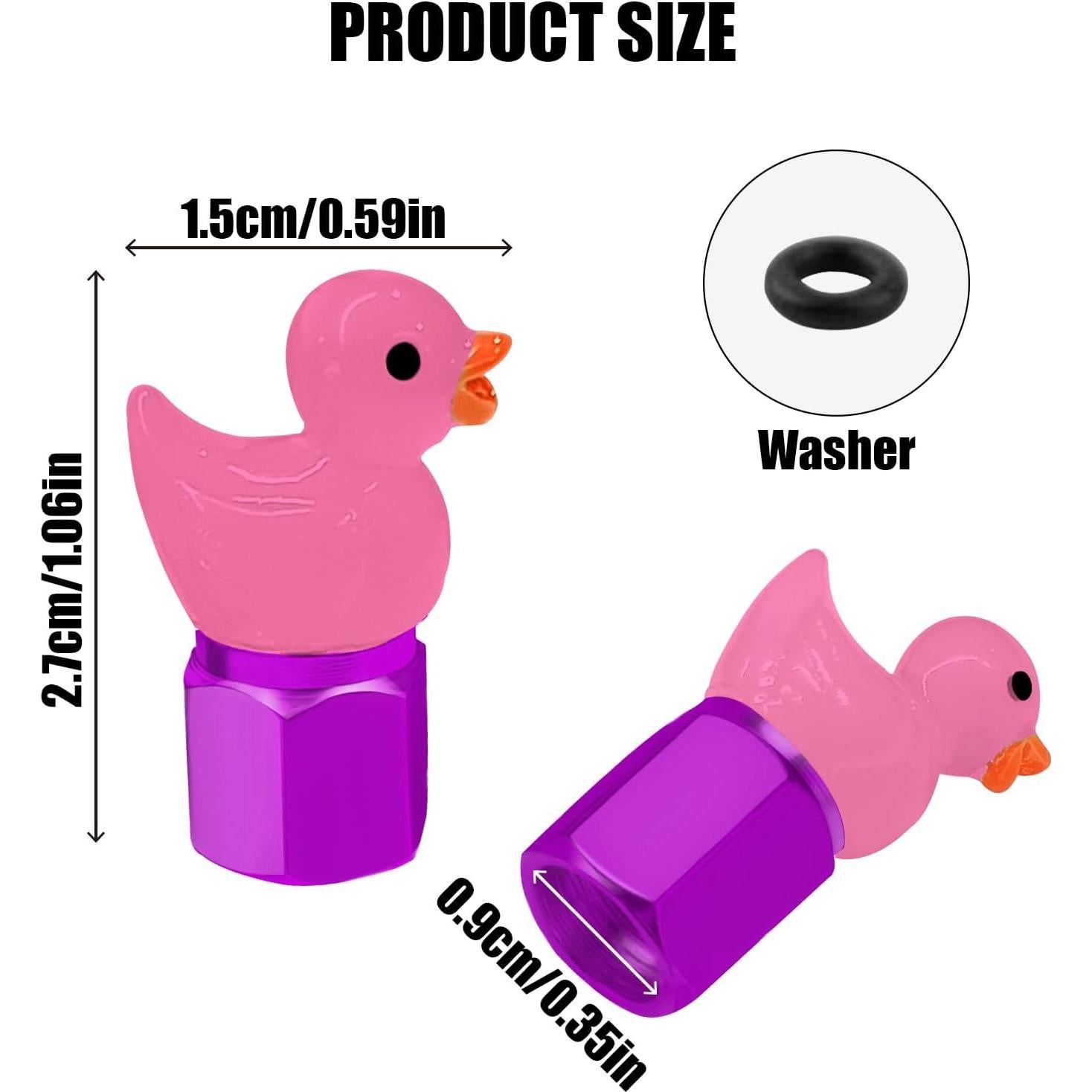 Tapa de Válvula de Neumático GOOTHX 4 Pcs Rosa Universal