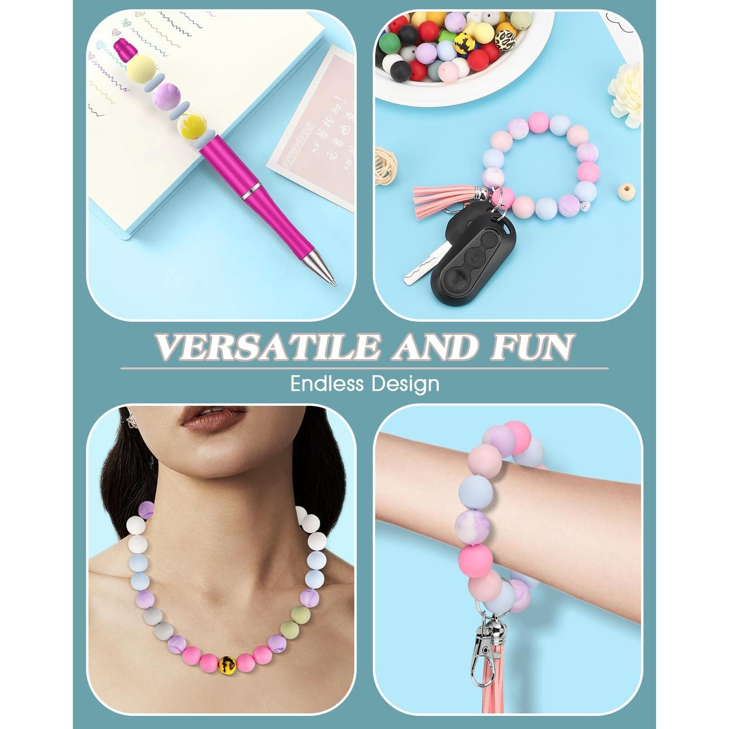 Kit de Perlas de Silicona Skalamio 246 Piezas 15mm Floral