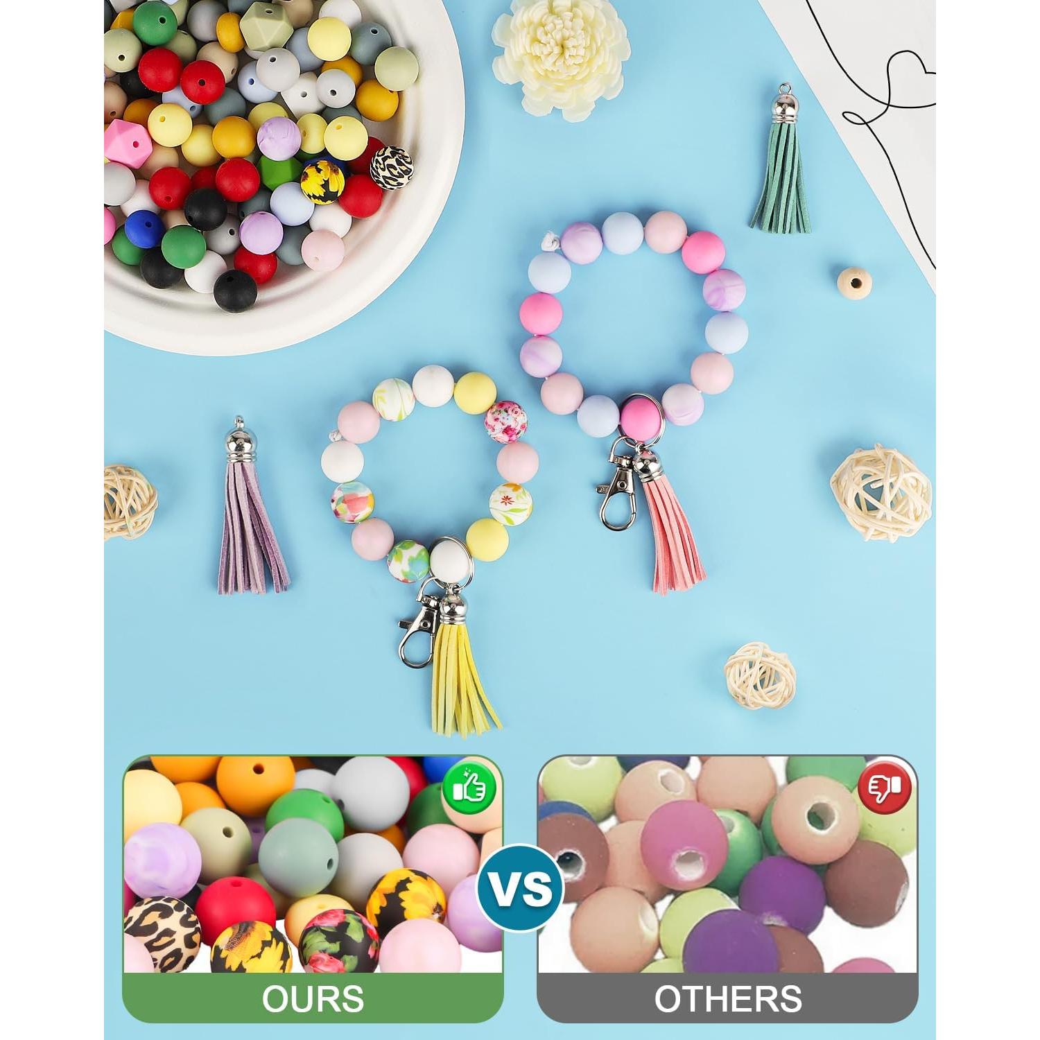 Kit de Perlas de Silicona Skalamio 246 Piezas 15mm Floral