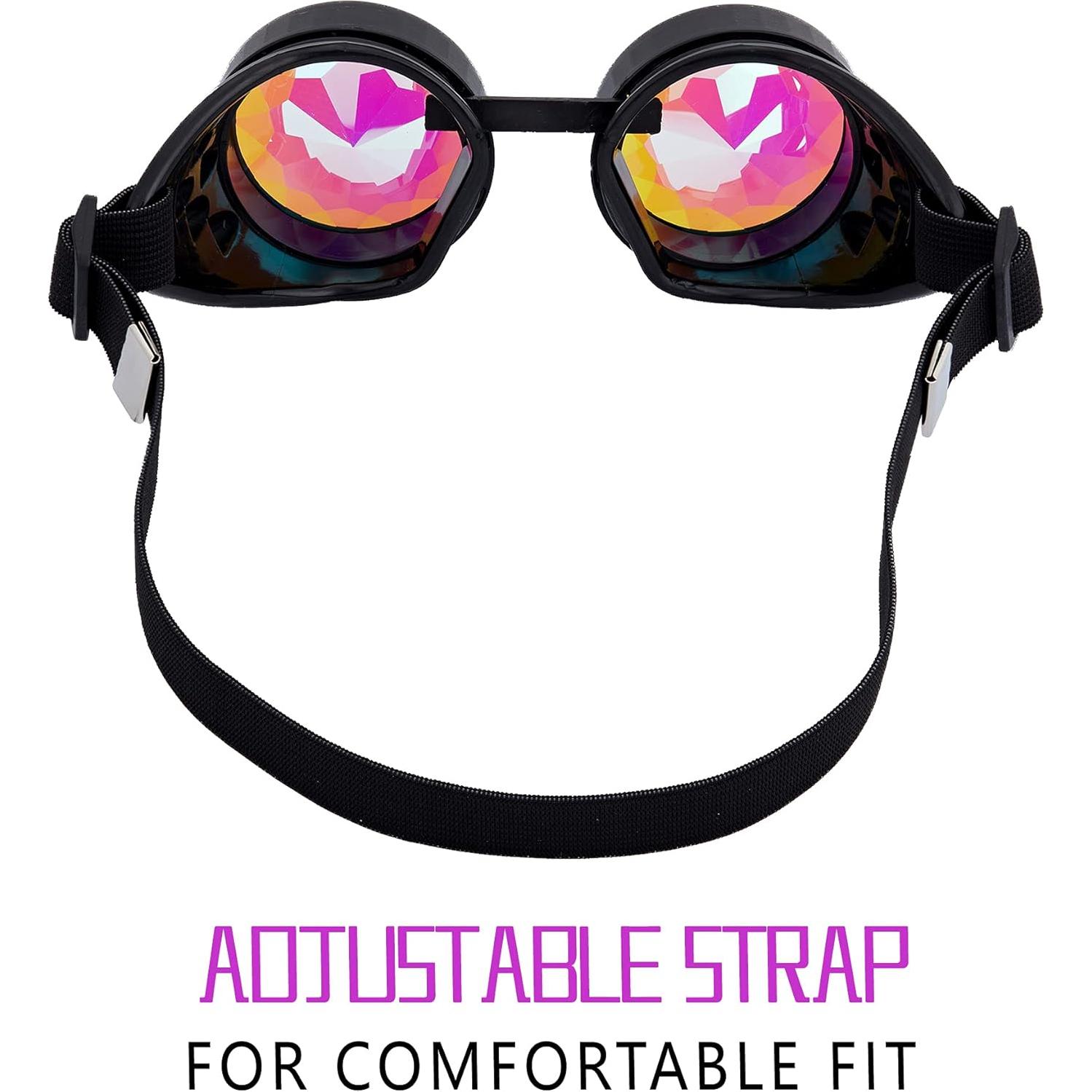 Gafas de Kaleidoscopio Steampunk Lelinta Ajustables para Fiesta