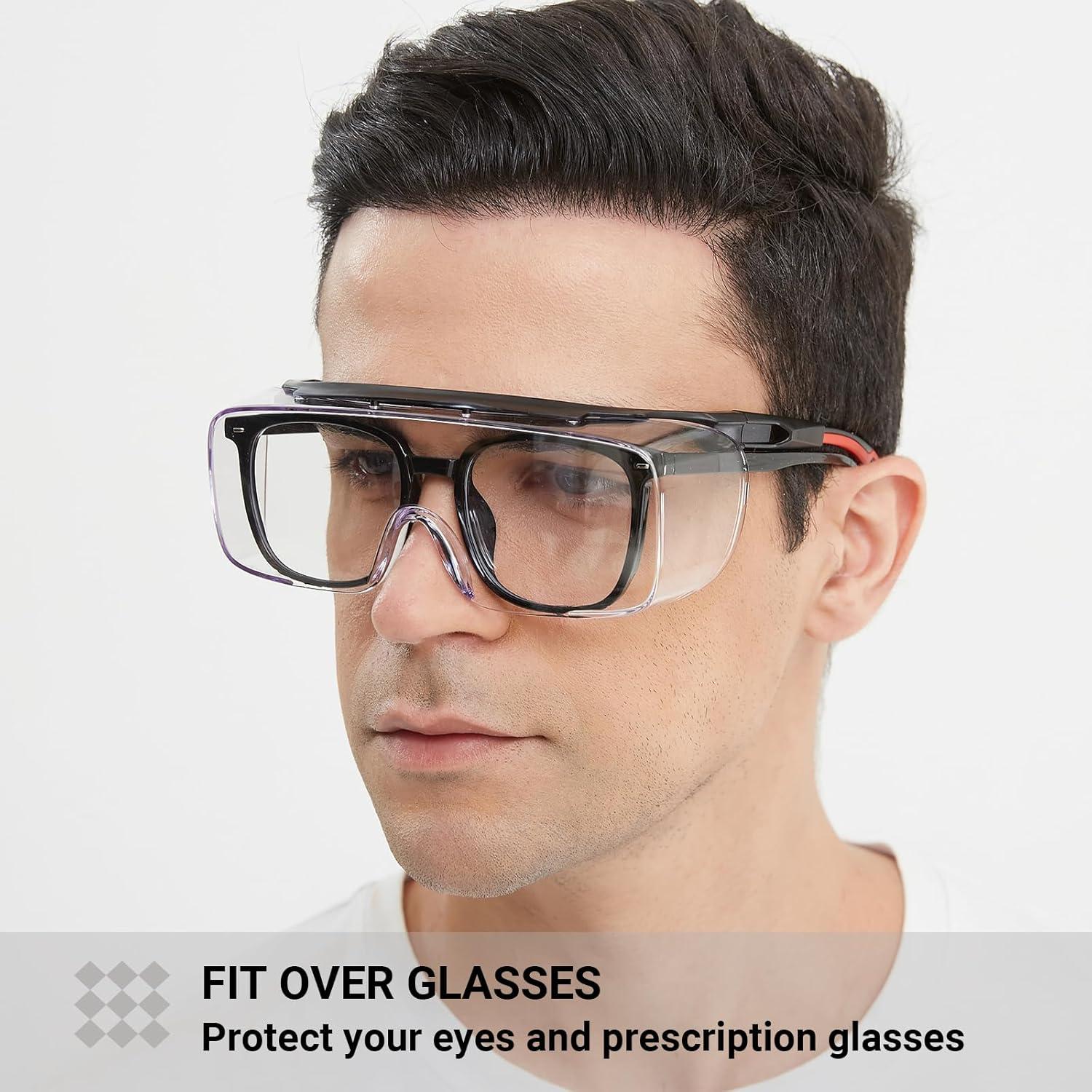 Gafas de Seguridad sobre Gafas Graduadas ANSI Z87.1 - Rojo/Negro