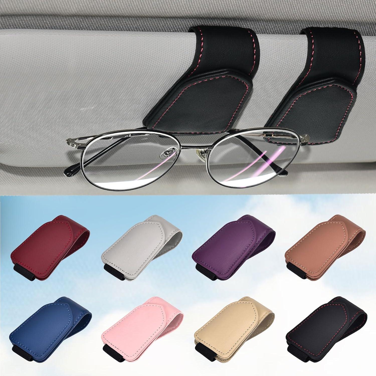 Soporte de Gafas de Sol Syusia para Visera de Coche Negro